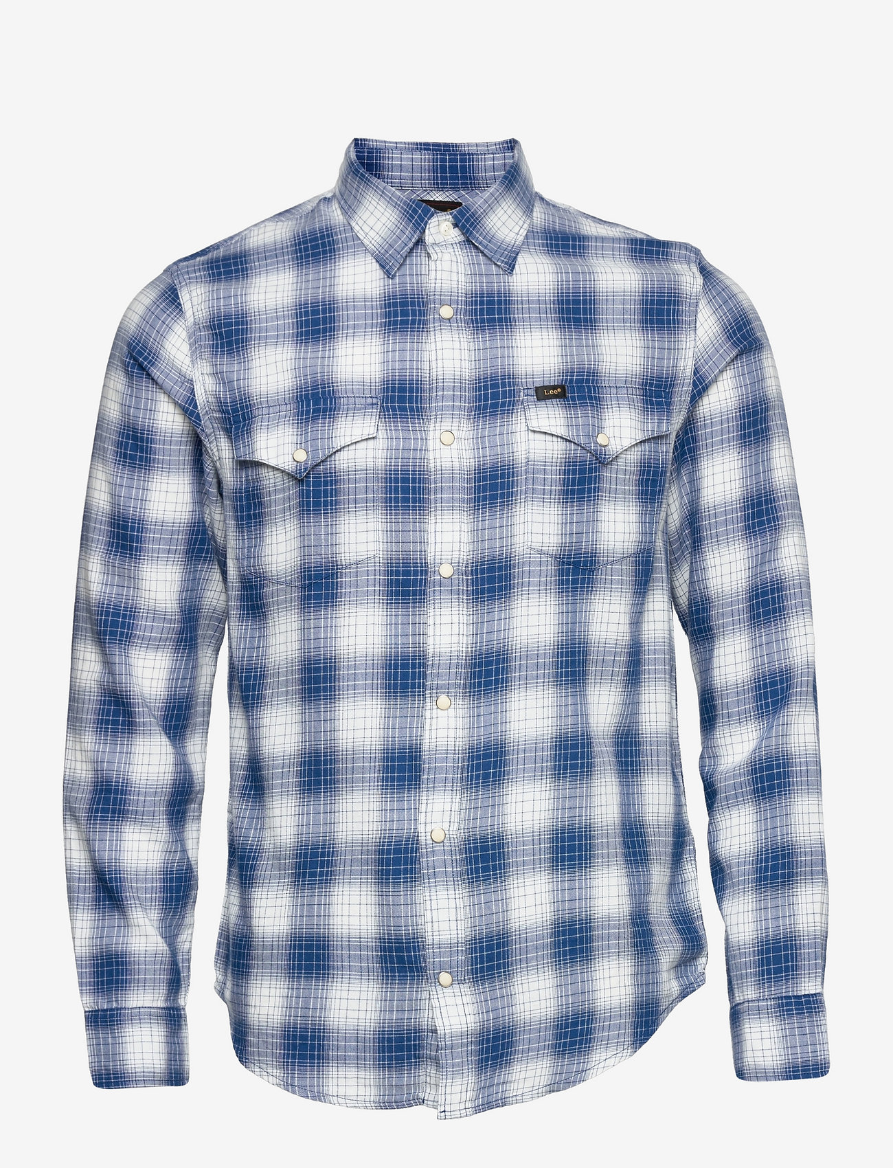 Lee Jeans - CLEAN REG WESTERN - koszule w kratkę - washed blue - 0