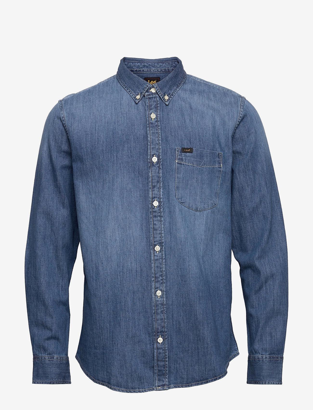Lee Jeans - REGULAR WESTERN - podstawowe koszulki - dipped blue - 0