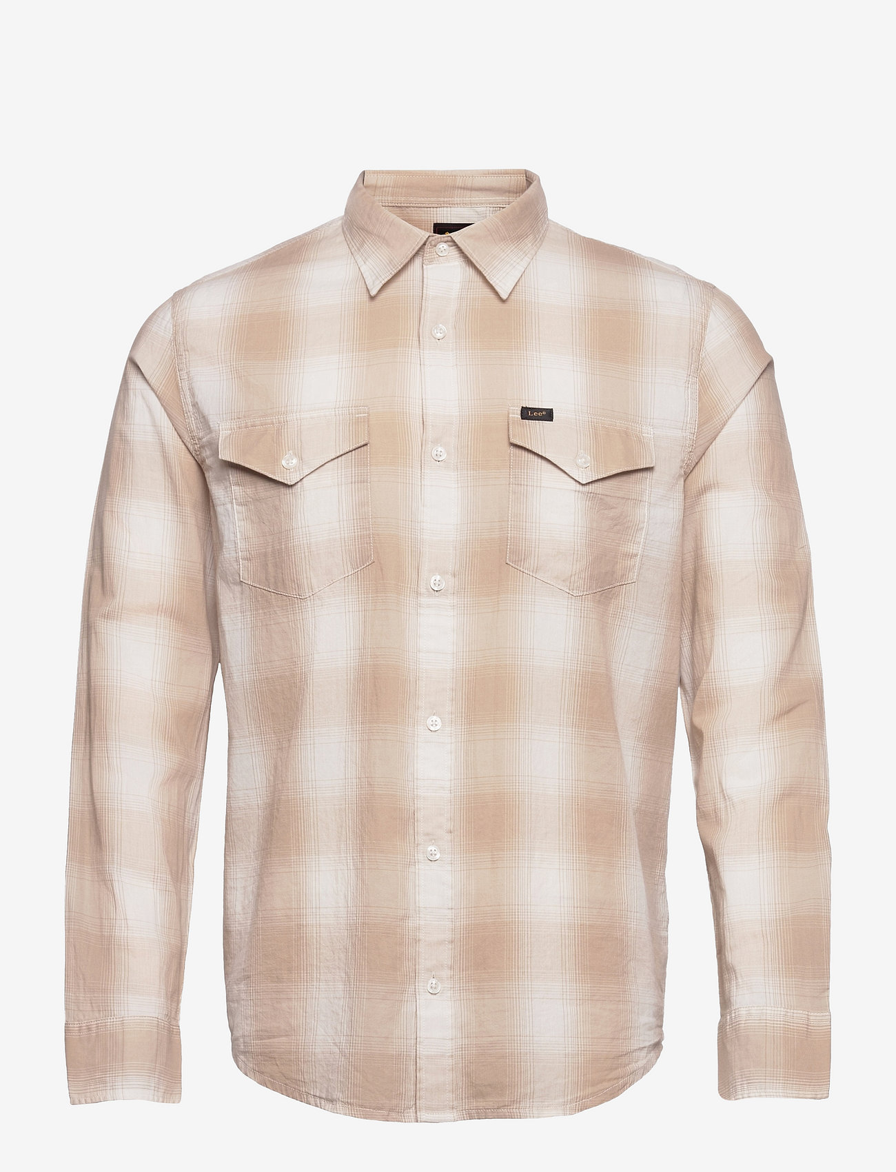 Lee Jeans - REGULAR SHIRT - koszule w kratkę - safari - 0