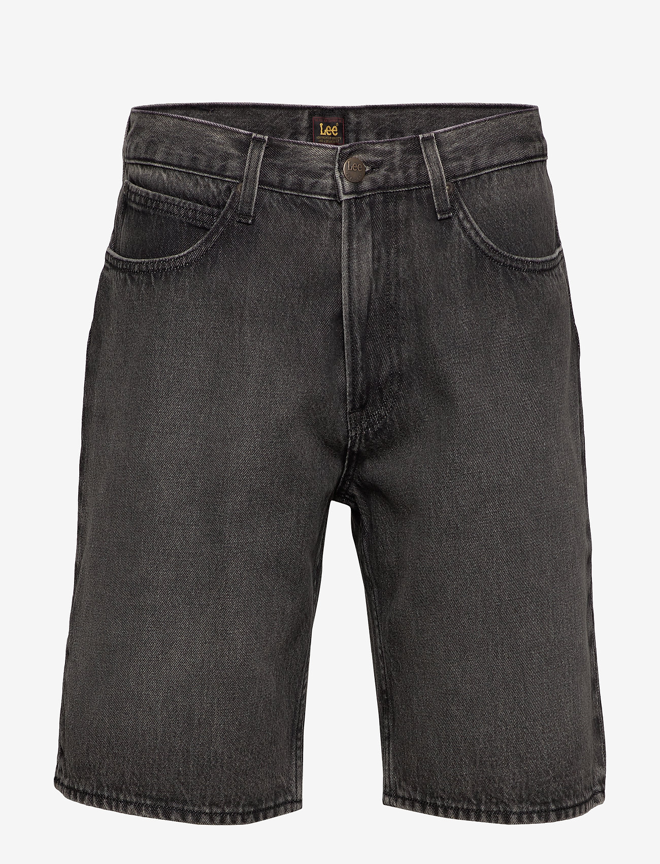 lee black denim shorts