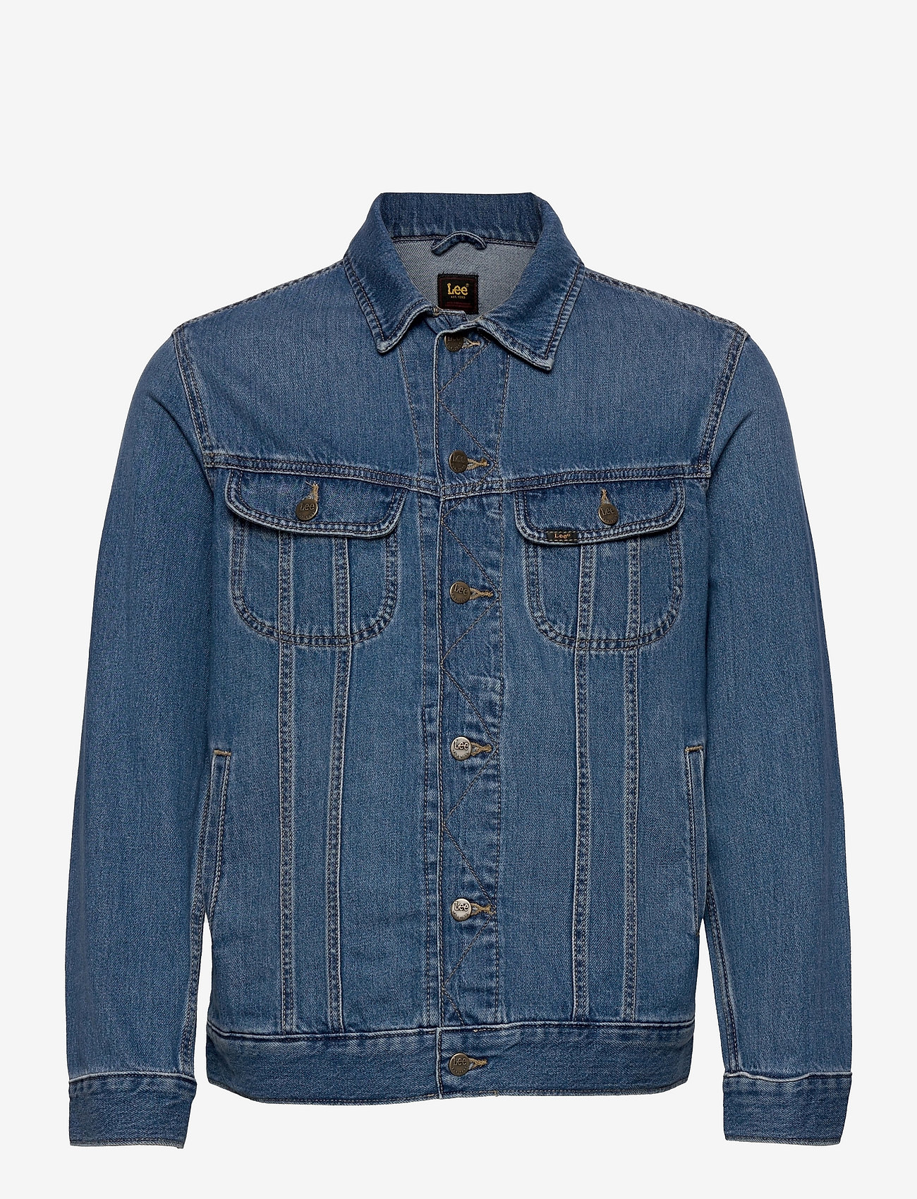 Lee Jeans - RIDER JACKET - kurtki jeansowe bez podszewki - washed camden - 0