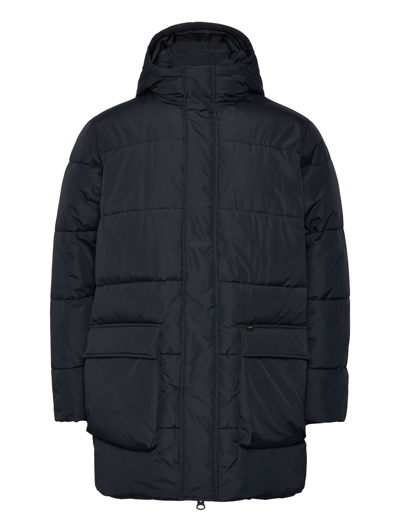 Long Puffer Jacket Parka Jakke Black Lee Jeans