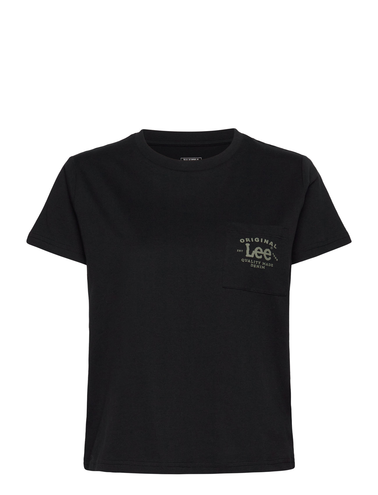 LEE JEANS Logo Pocket Tee Schwarz - XS - Damen