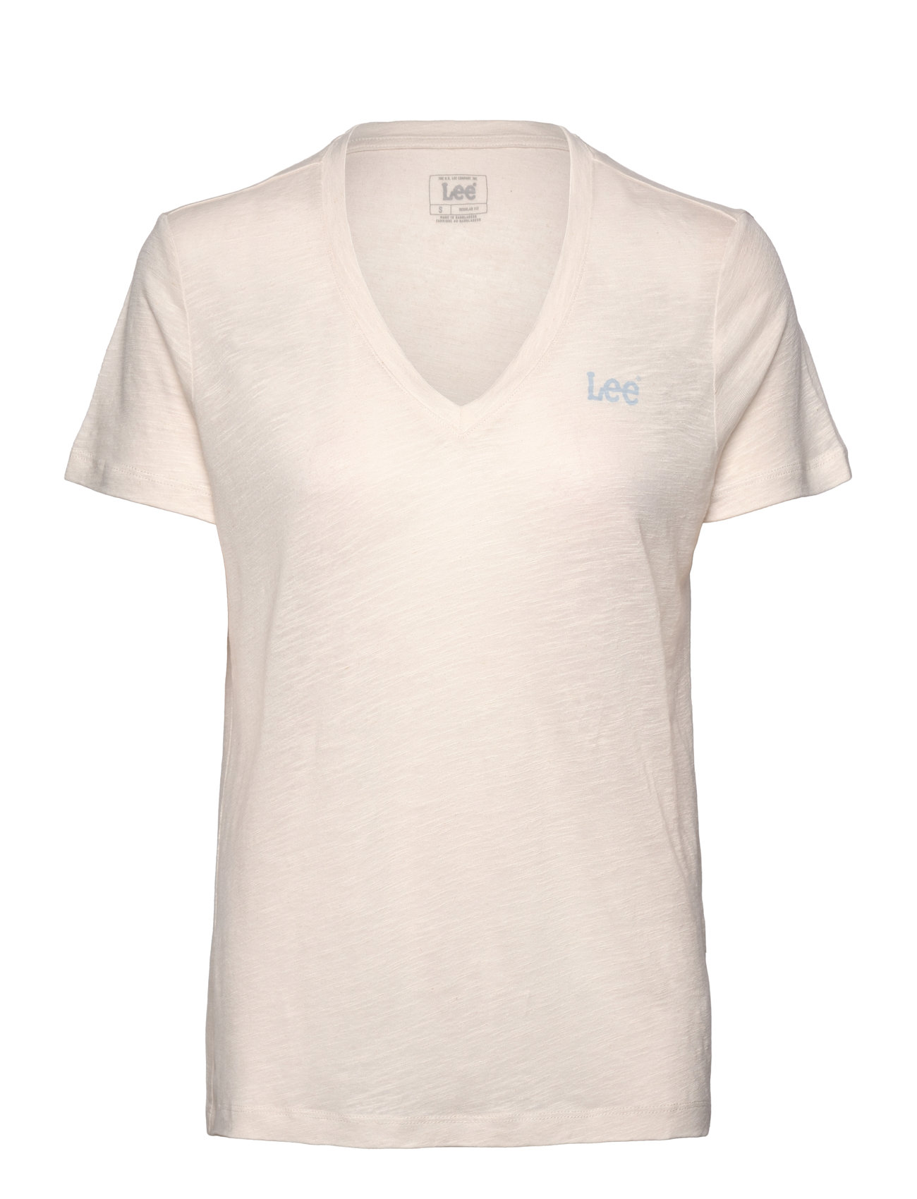 LEE JEANS V Neck Tee Cream - S - Damen