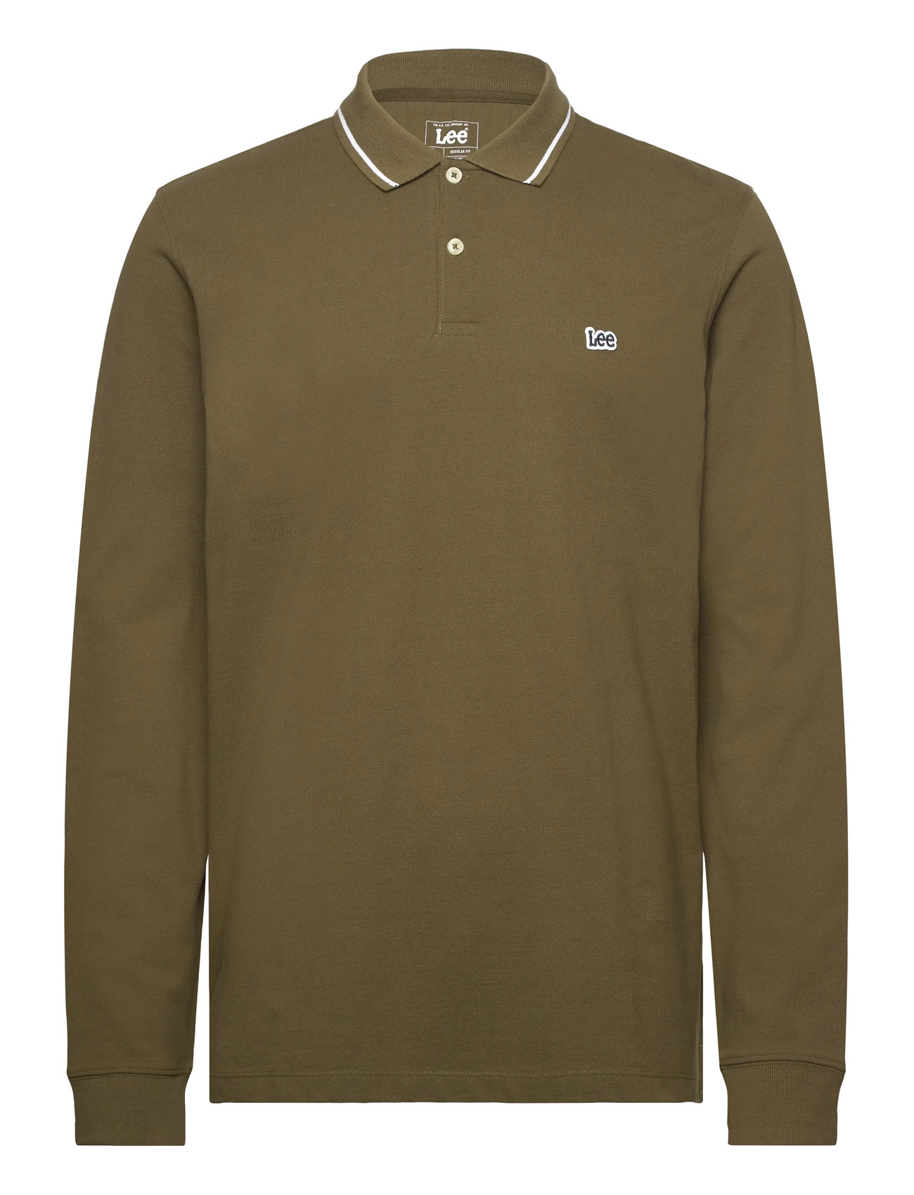 LEE JEANS Ls Pique Polo Khaki - M - Herren