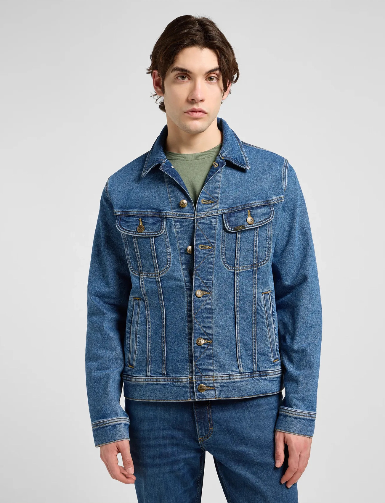 Lee Jeans Rider Jacket, L x 00, Blue, Denim > Unlined Denim Jackets, Herre