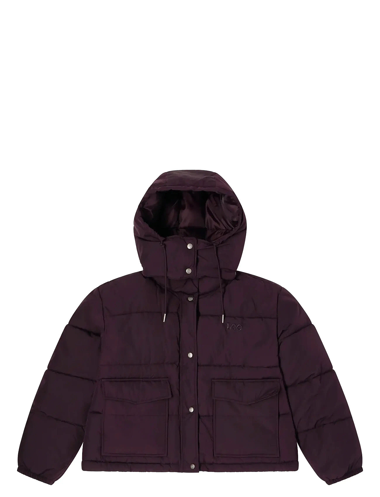 LEE JEANS Kurz Puffer With Hood Burgundy - L - Damen