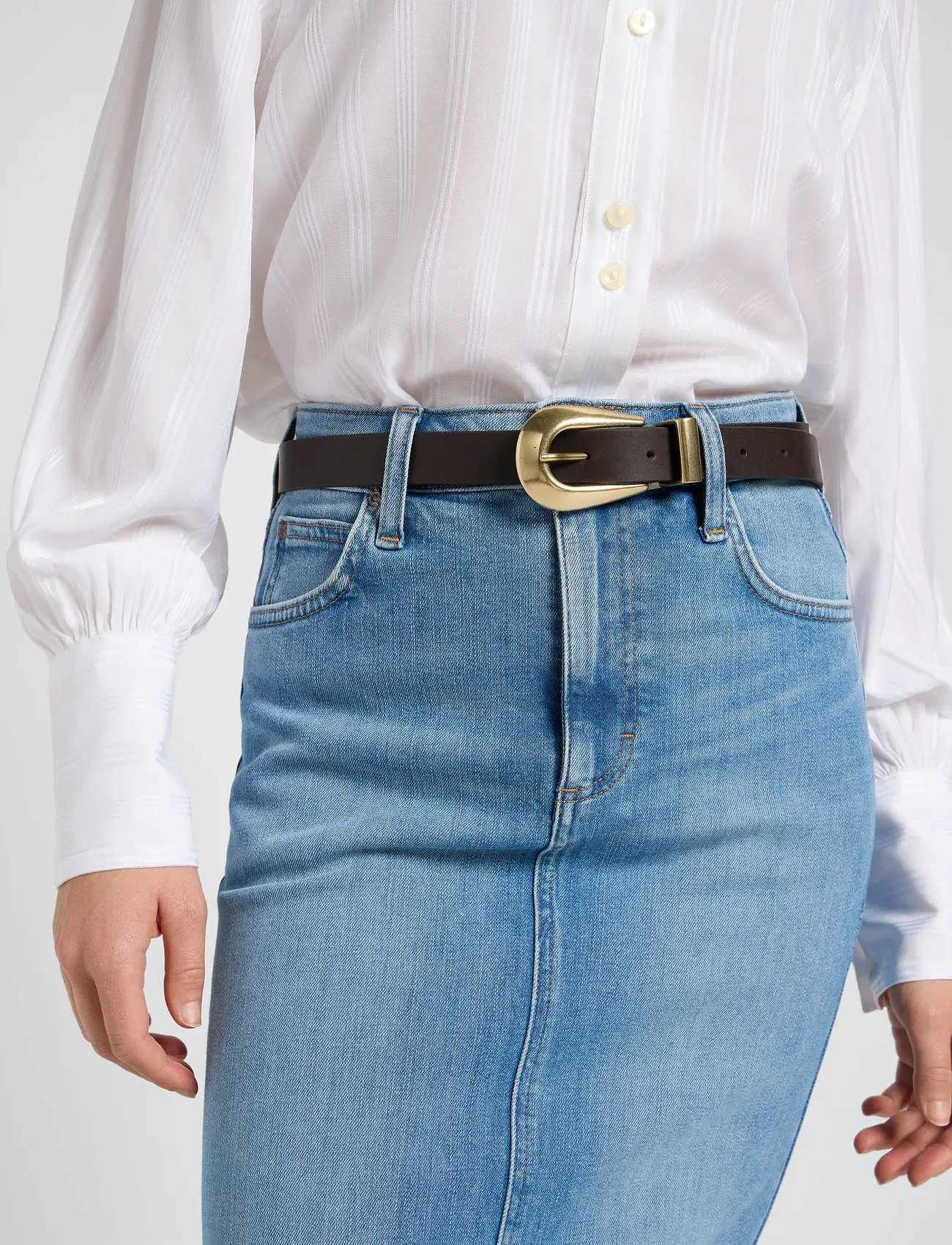 Lee Jeans Lady Belt, 80, Brown, Belts > Casual Belt, Dame