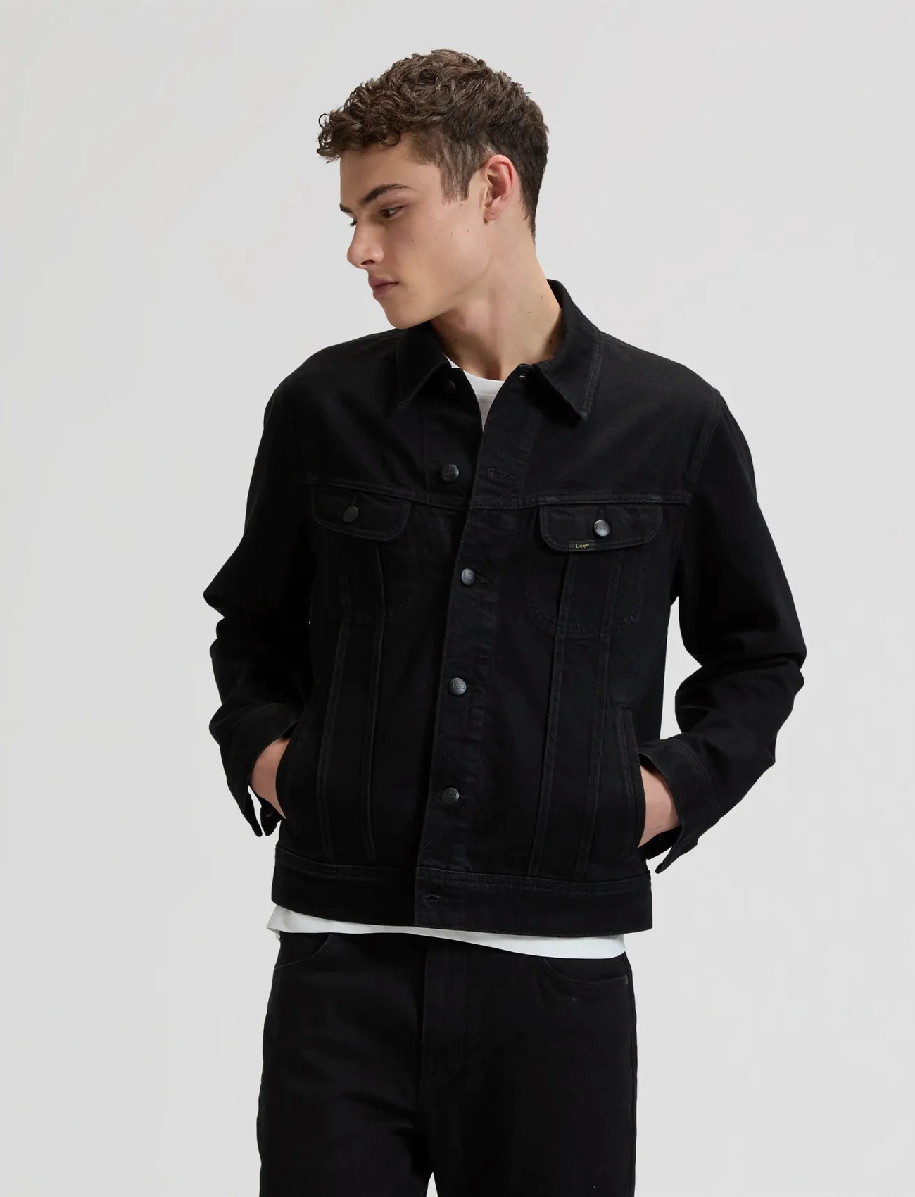Lee Jeans Rider Jacket, XXL x 00, Black, Denim > Unlined Denim Jackets, Herre