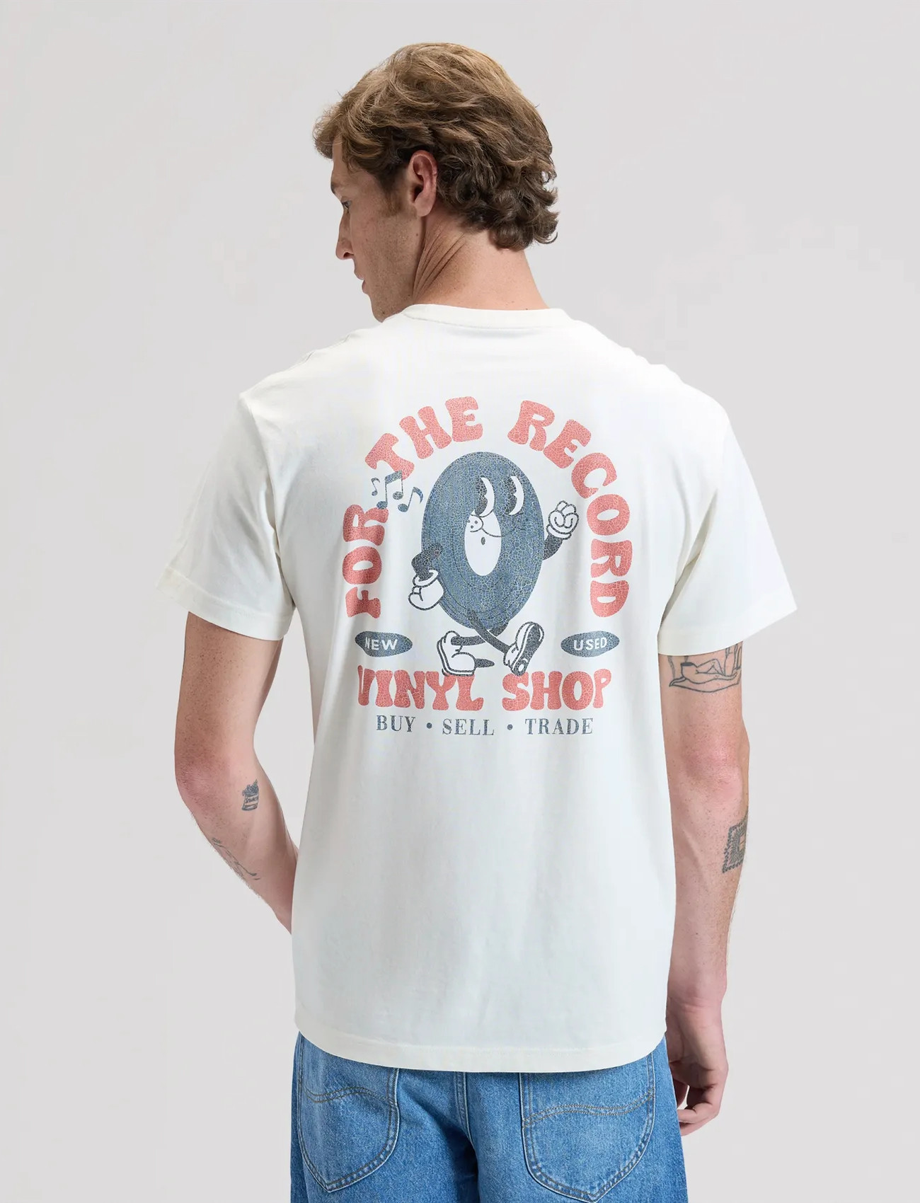 Lee Jeans Lee Vinyl Tee, XXL x 00, Cream, T-Shirts > Kortærmede, Herre
