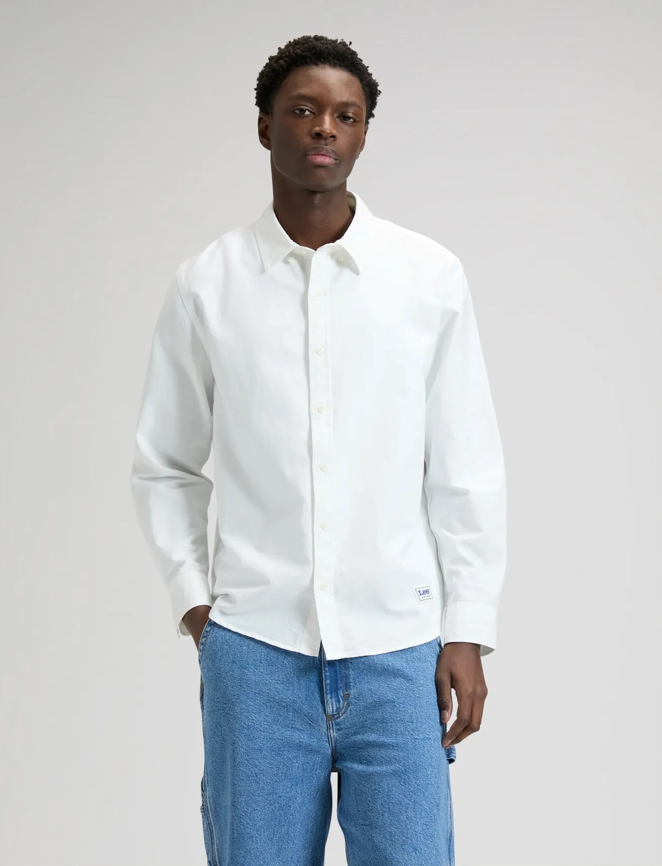 Lee Jeans Workwear Button Down, M x 00, White, Skjorter > Afslappet Shirts, Herre