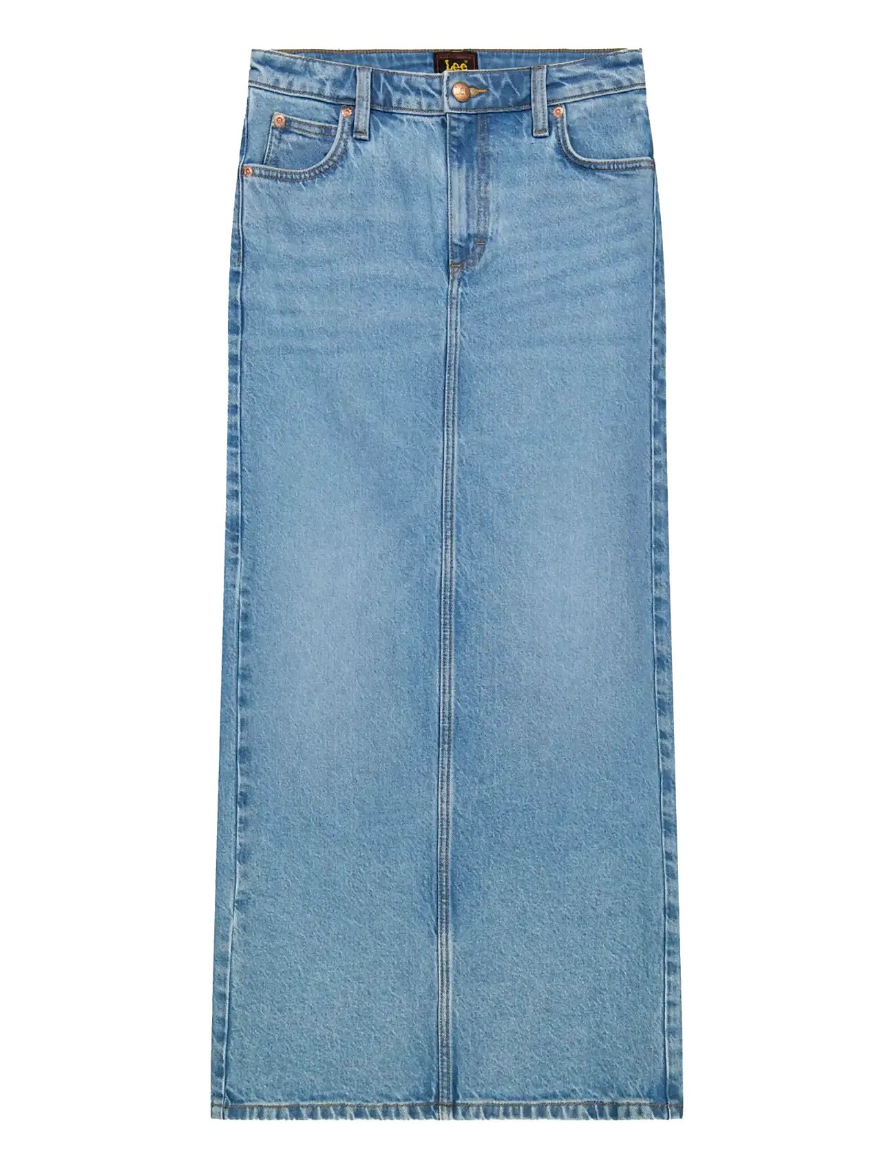 LEE JEANS Back Slit Maxi Rock Blau - 28x00 - Damen