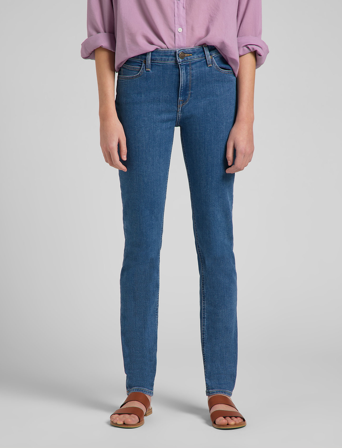 steek Nylon contact Woman's Jeans Lee® Elly Washed Camden L305TLJS Blue | wholesaledoorparts.com