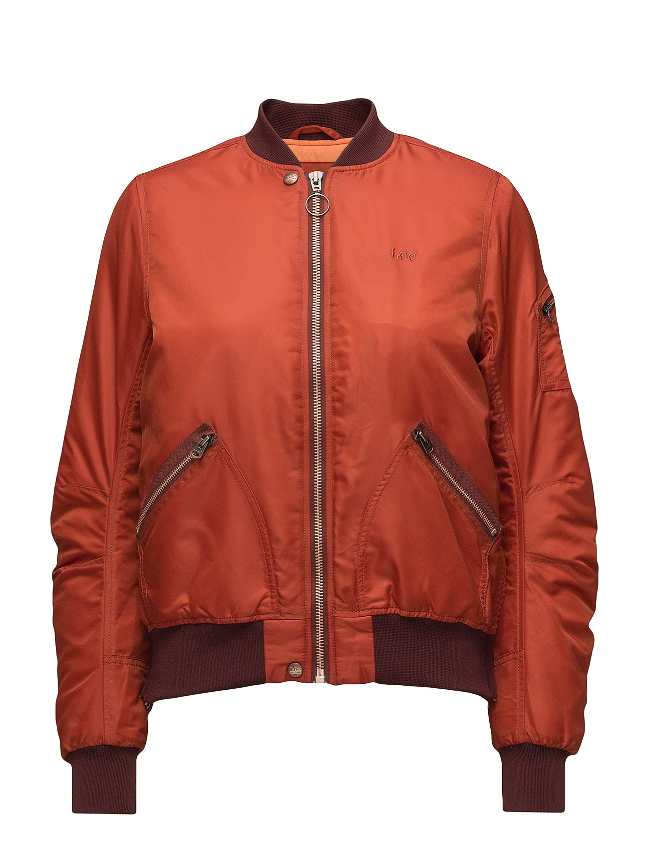 Sateen Bomber Bomberjack Oranje Lee Jeans lee jeans kopen in de aanbieding