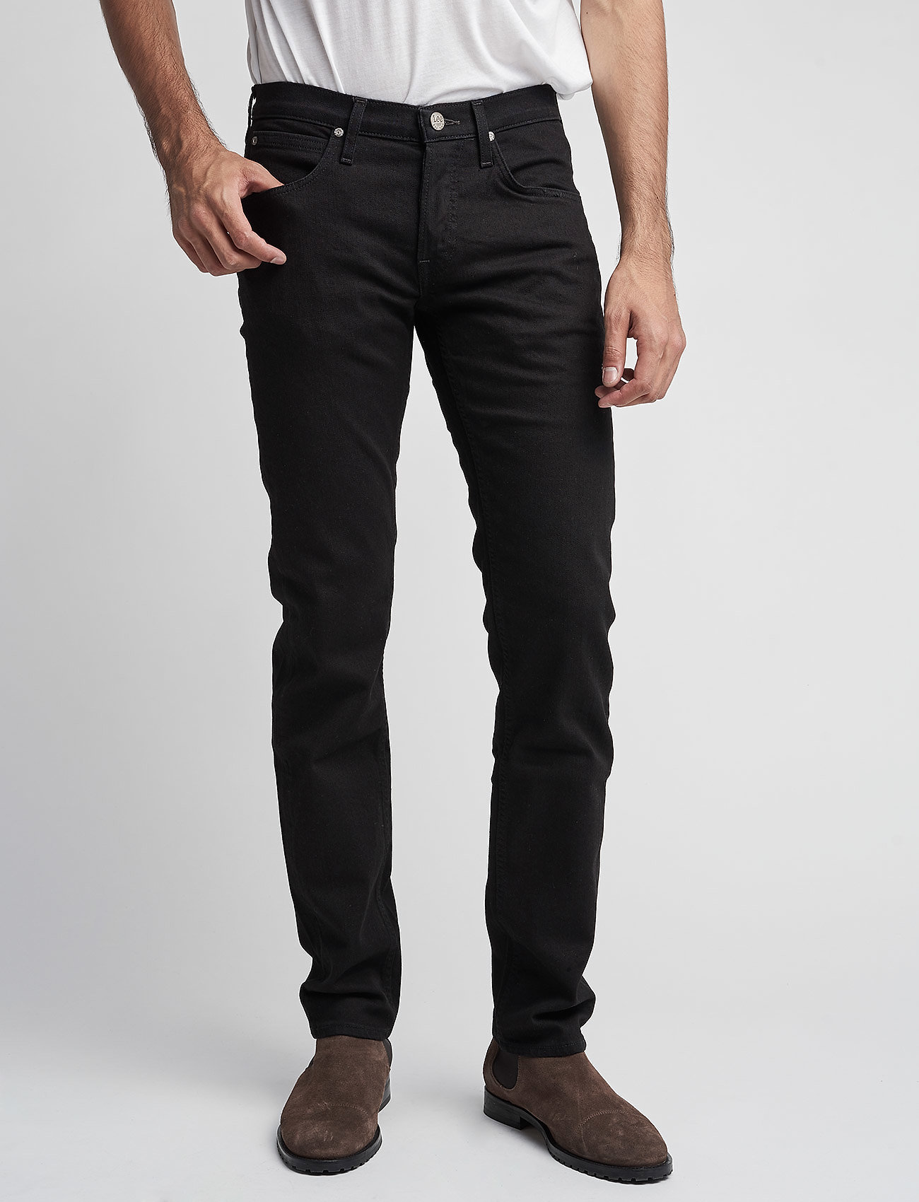 Lee Jeans - DAREN CLEAN BLACK - regular piegriezuma džinsa bikses - clean black - 0