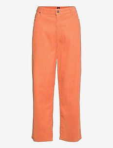 WIDE LEG LONG - wide leg trousers - sandy peach