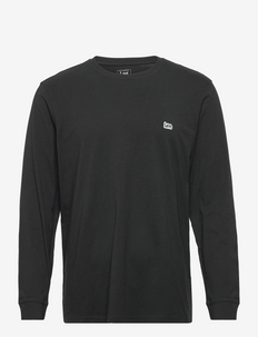 LS PATCH LOGO TEE - podstawowe koszulki - black