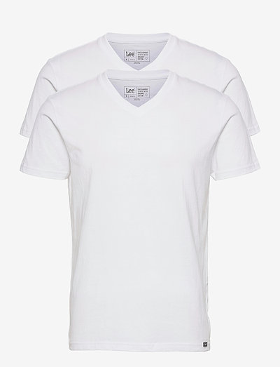 2-PACK V NECK - koszulki w multipaku - white