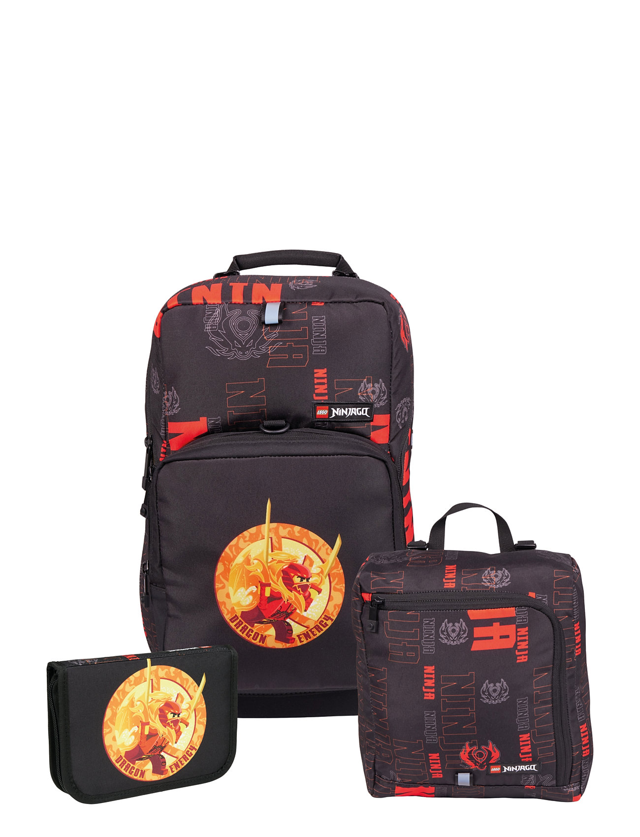 LEGO Taschen Lego Optimo Starter School Tasche W/Attachable Gym Tasche & Pencil Case W/ Content Schwarz - 20.5 L - Kinder