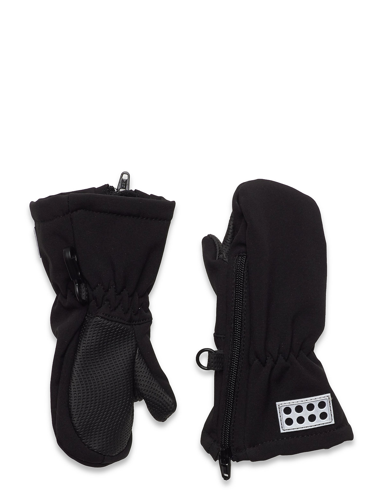 LEGO kidswear Lwaripo 702 -Softshell Mittens, 80, Black, Handsker Og Vanter > Vanter, Børn