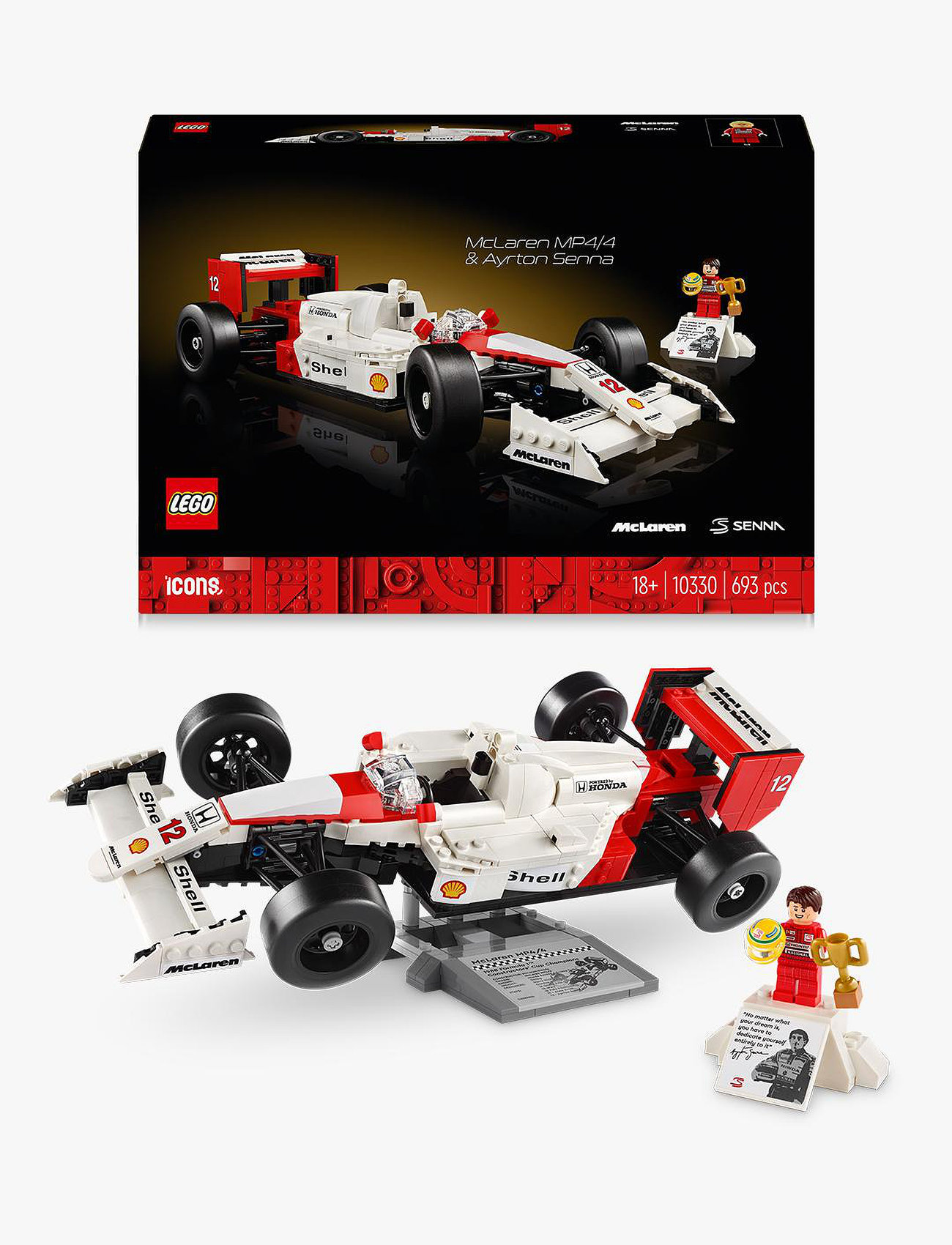 Mclaren Mp4/4 Og Ayrton Senna Toys Lego Toys Lego icons Multi/patterned LEGO