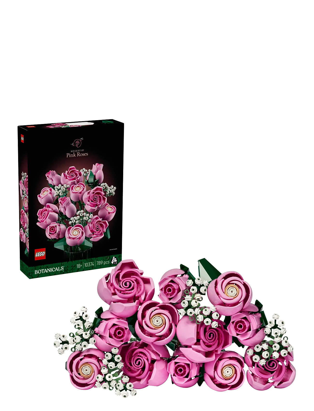 LEGO Buket Af Pink Roser 10374, One Size, Pink, Lego Legetøj > Lego Botanical Collection, Børn