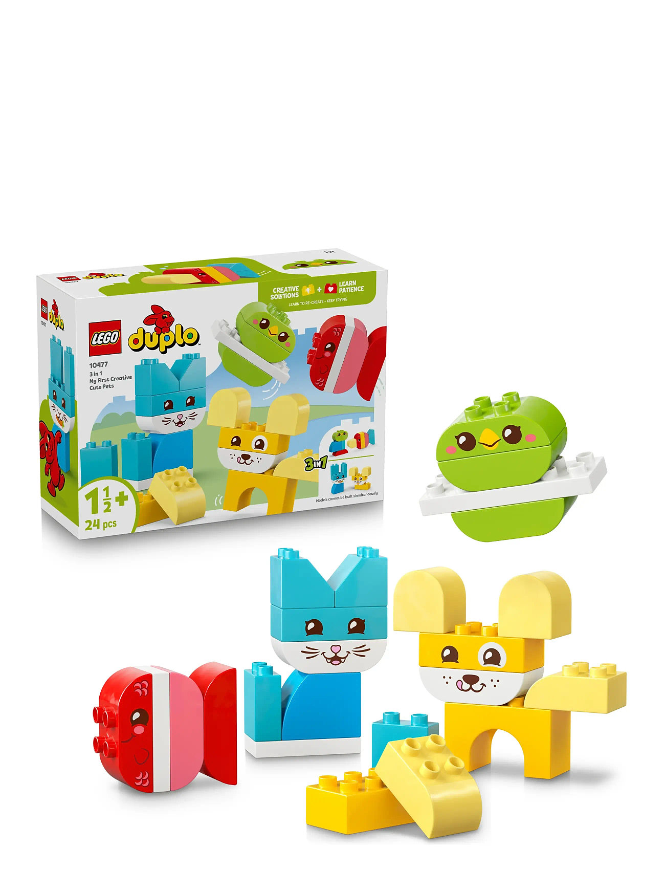 LEGO 3-I-1 Kreative Søde Kæledyr 10477, One Size, Blue, Lego Legetøj > Lego duplo, Børn