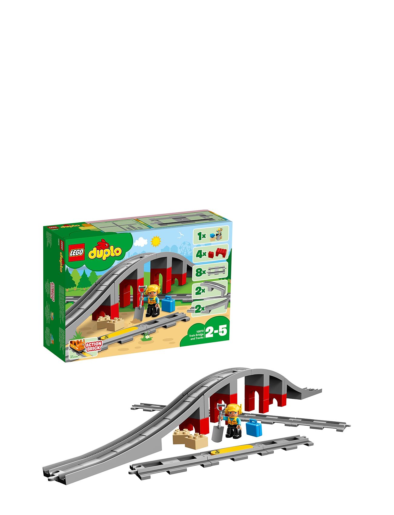 Town Train Bridge And Tracks Building Set Toys Lego Toys Lego duplo Multi/patterned LEGO