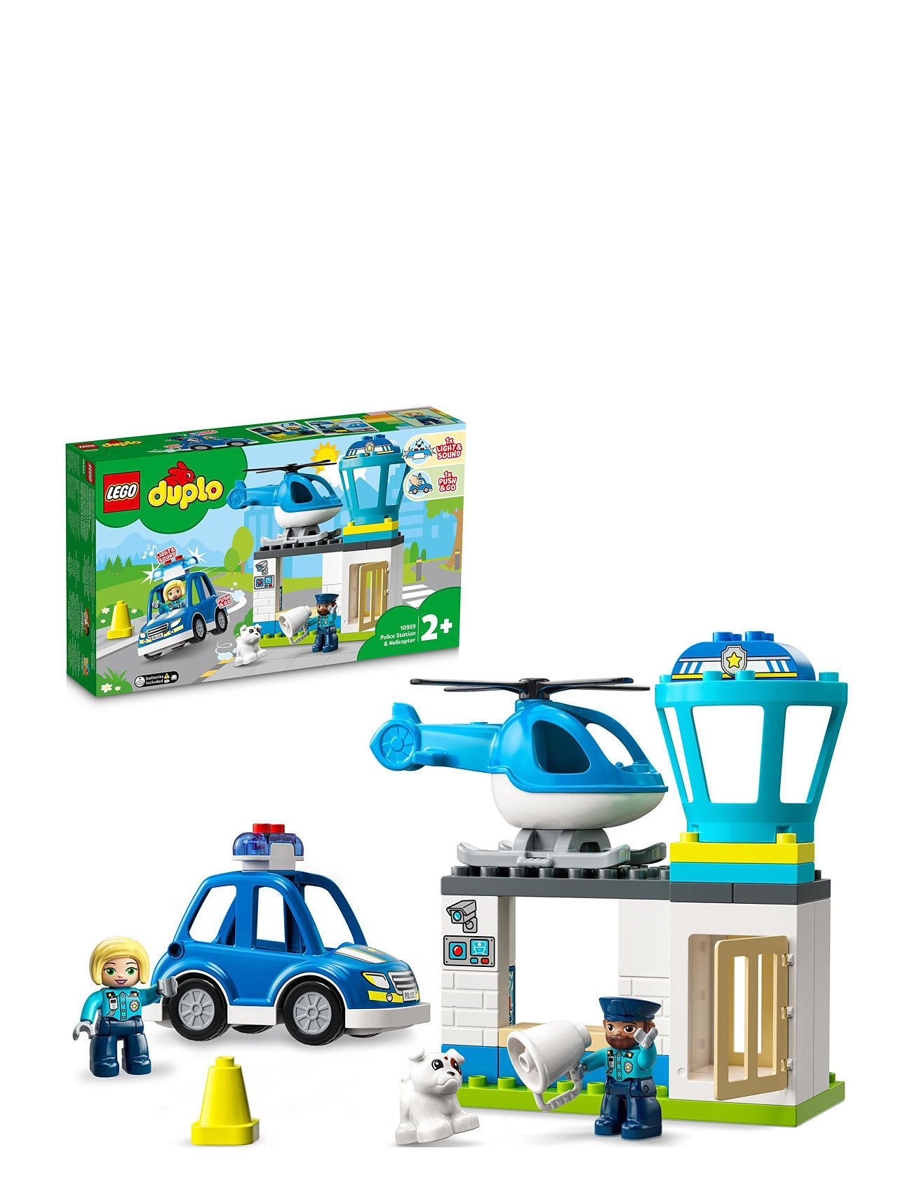 Rescue Police Station & Helicopter Toy Set Toys Lego Toys Lego duplo Multi/patterned LEGO