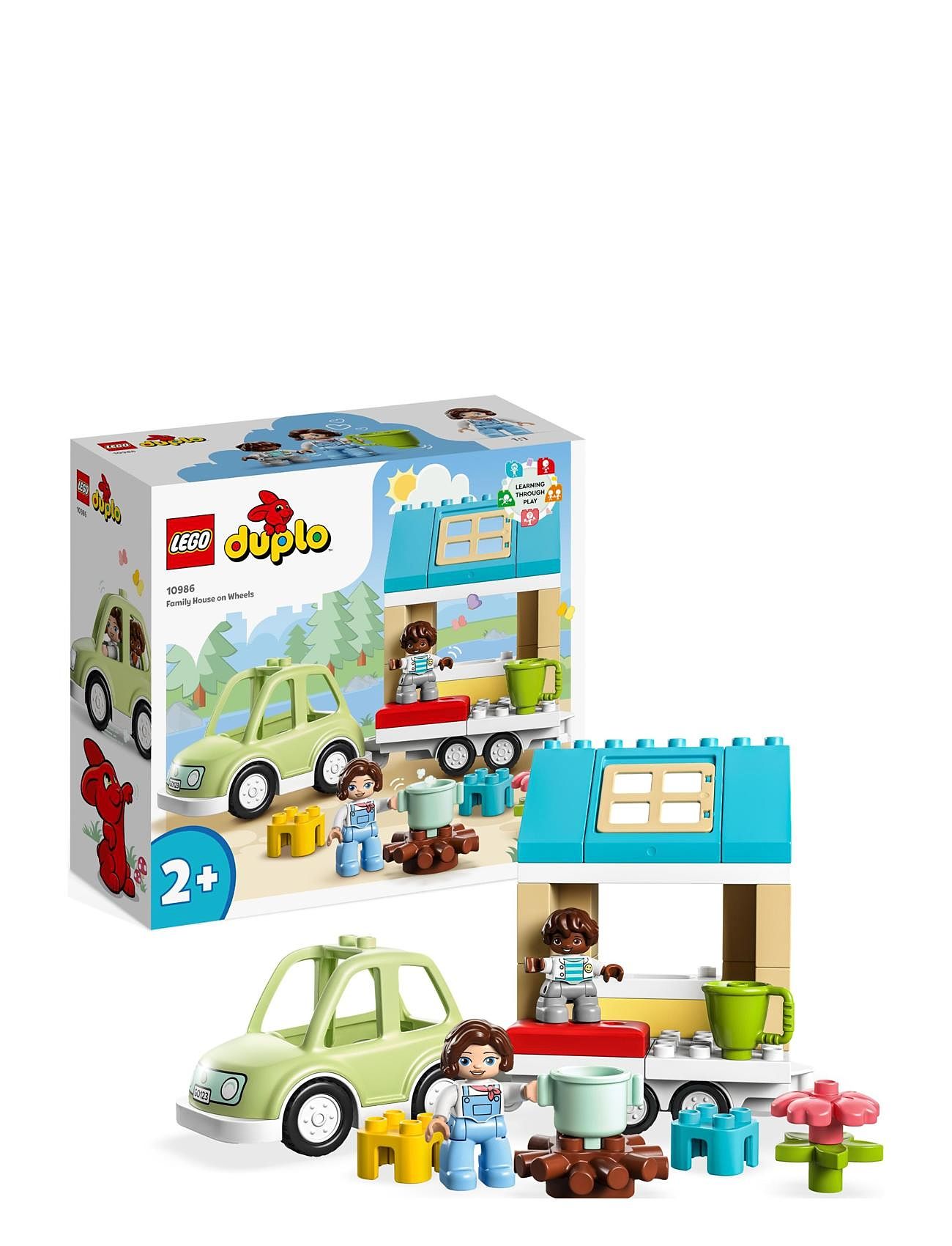 Town Family House On Wheels Toy With Car Toys Lego Toys Lego duplo Multi/patterned LEGO