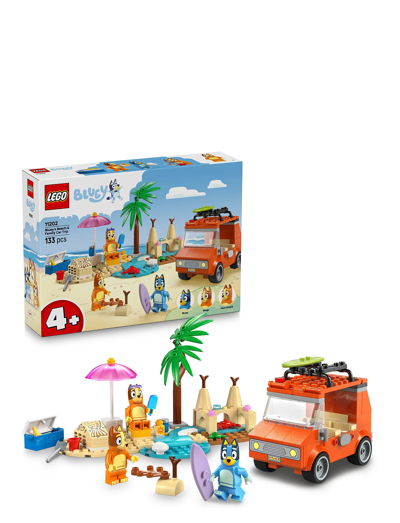 LEGO Bluey’s Beach & Family Car Trip, 11202 Patterned - One Size - Kinder