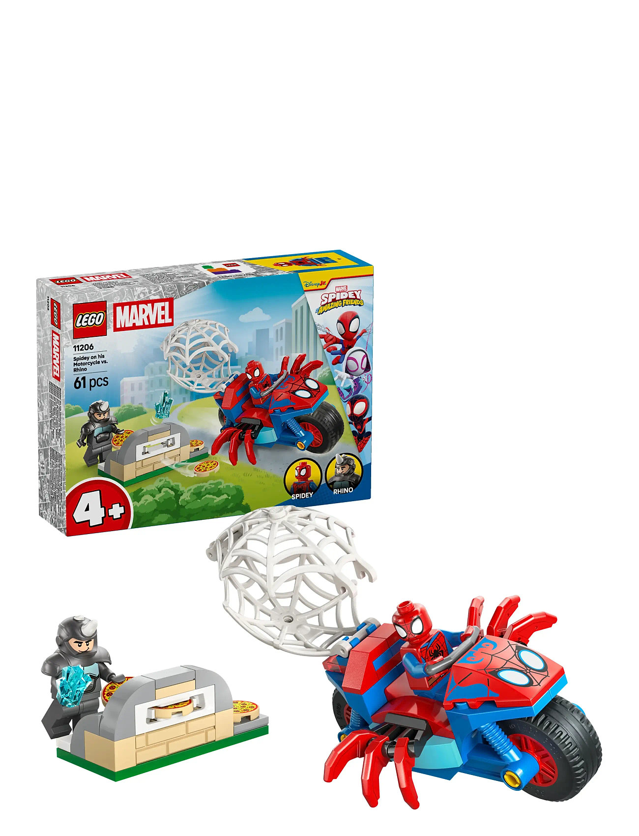 LEGO Spidey På Sin Motorcykel Mod Rhino 11206, One Size, Red, Lego Legetøj > Lego Super Heroes, Børn