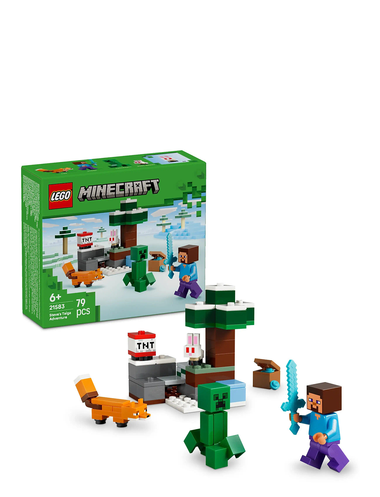 LEGO Steves Tajga-Eventyr 21583, One Size, Green, Lego Legetøj > Lego Minecraft, Børn