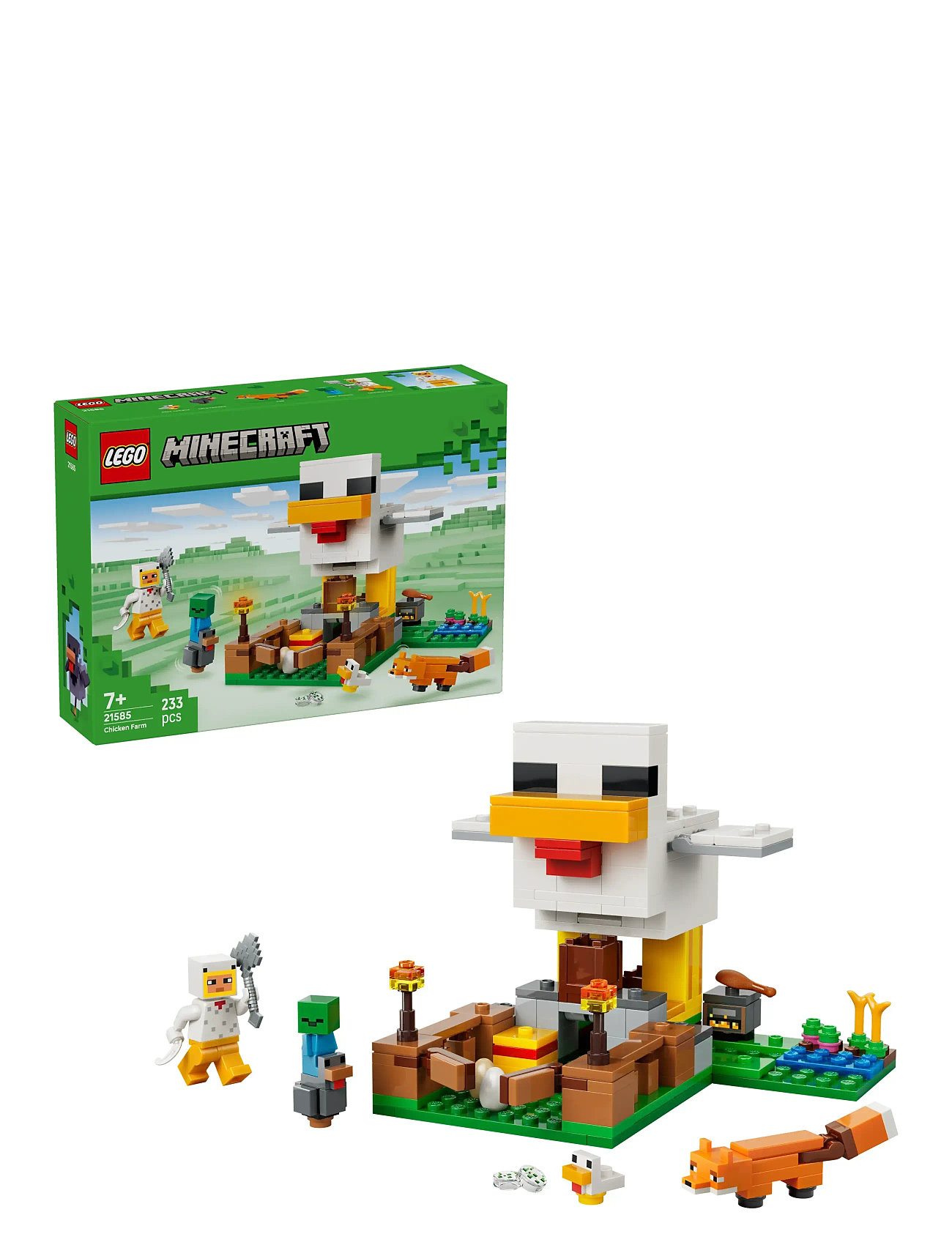 LEGO Hønsefarm 21585, One Size, White, Lego Legetøj > Lego Minecraft, Børn