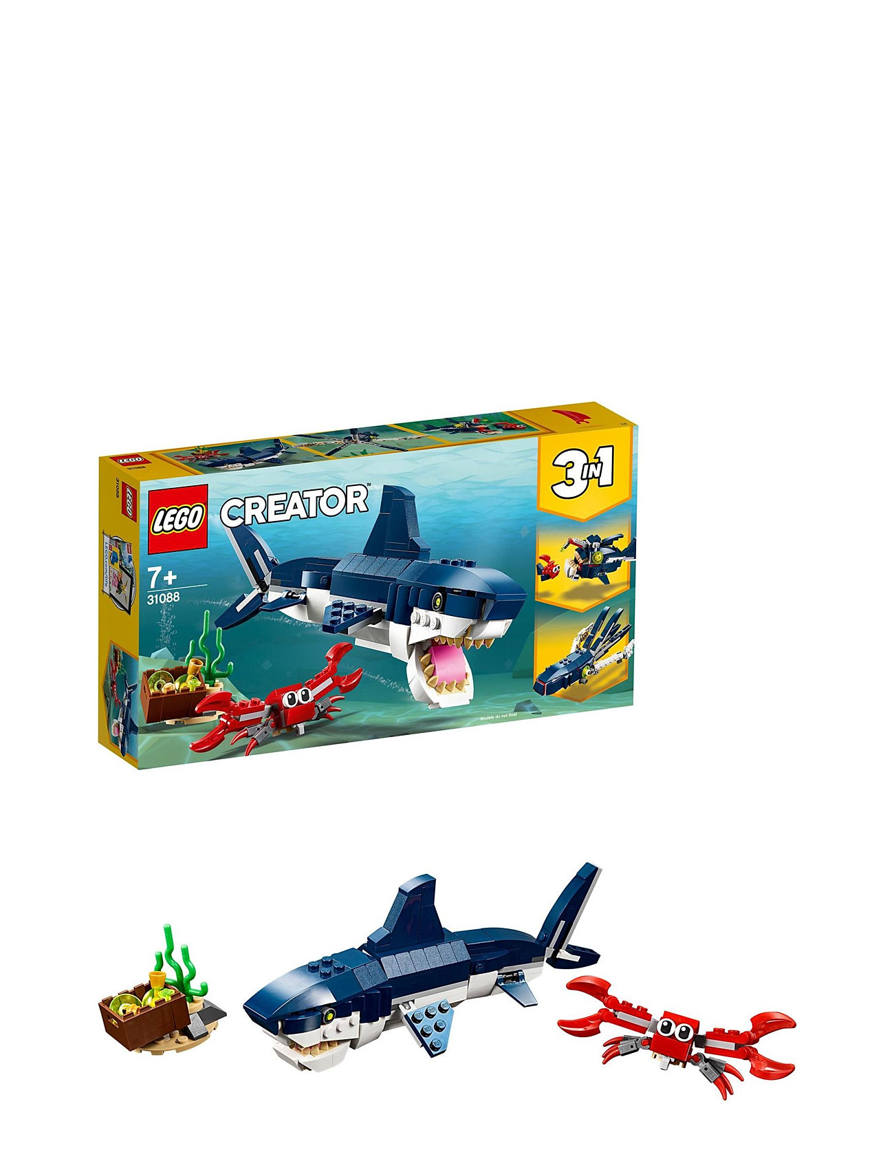 3In1 Deep Sea Creatures Shark Toy Set Toys Lego Toys Lego creator Multi/patterned LEGO