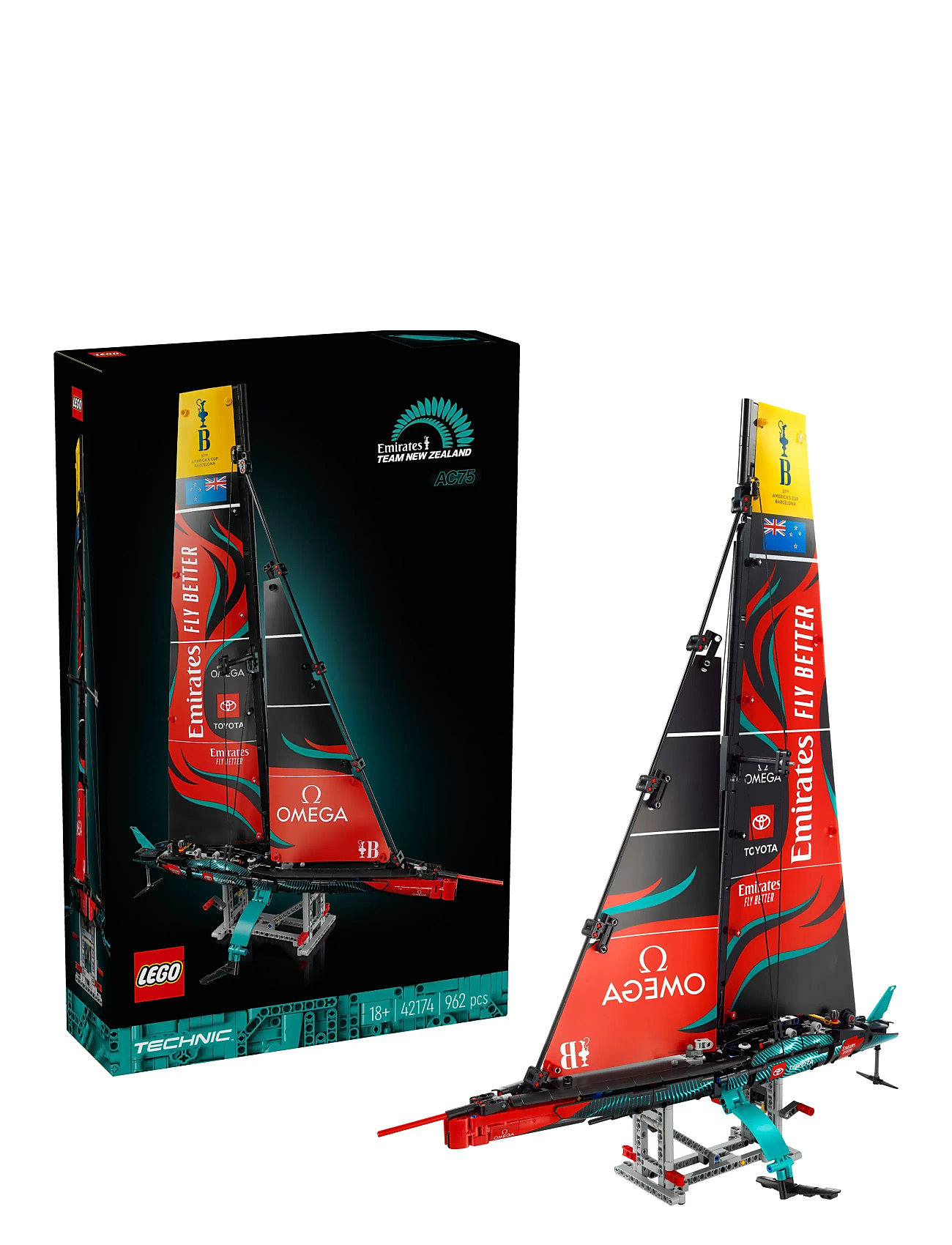 Emirates Team New Zealand Ac75-Yacht 42174 Toys Lego Toys Lego® Technic Multi/patterned LEGO