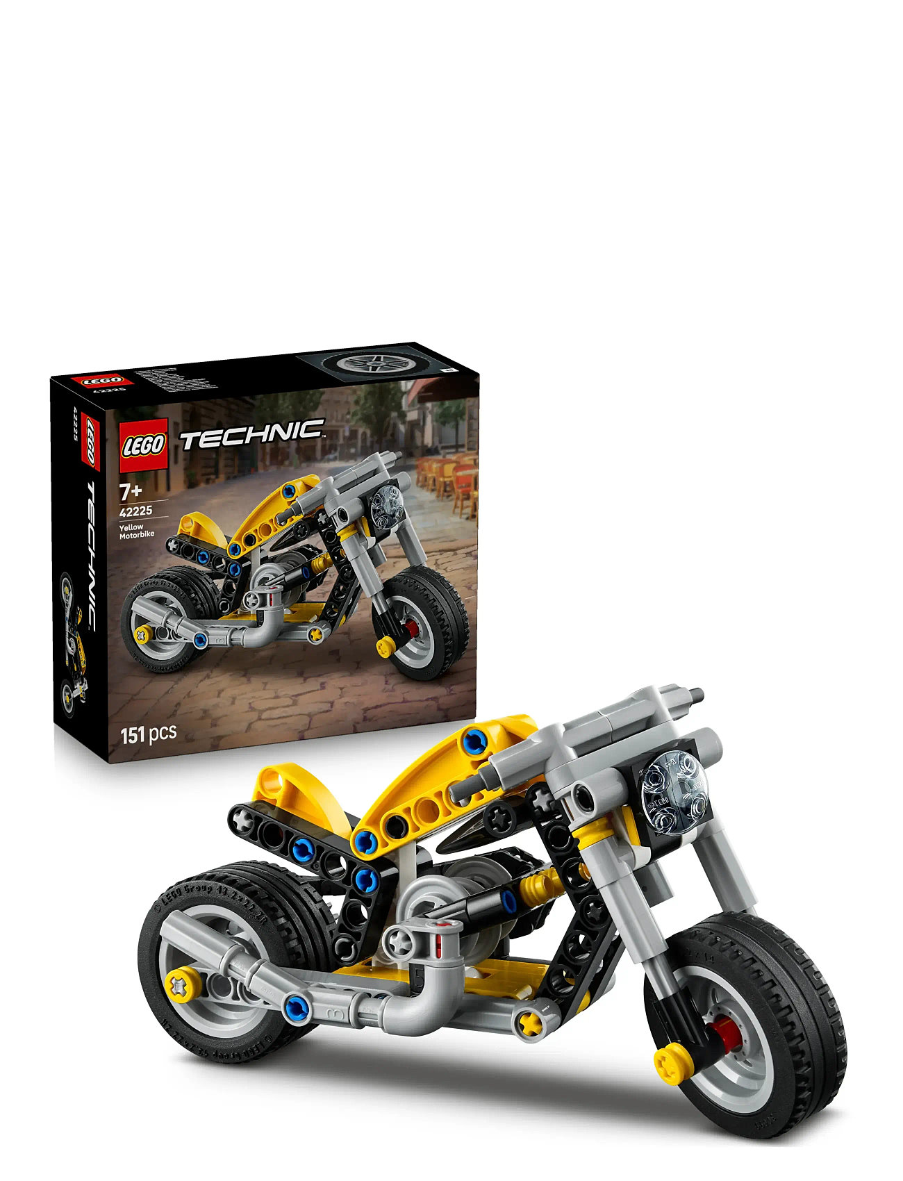LEGO Gul Motorcykel 42225, One Size, Yellow, Lego Legetøj > Lego Technic, Børn