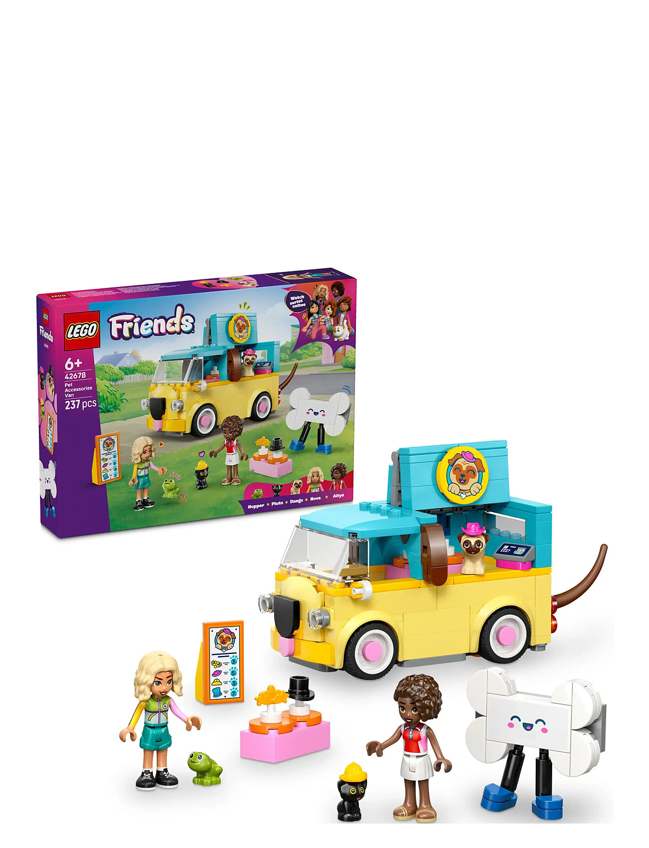 LEGO Vogn Med Kæledyrs-Accessories 42678, One Size, Yellow, Lego Legetøj > Lego friends, Børn