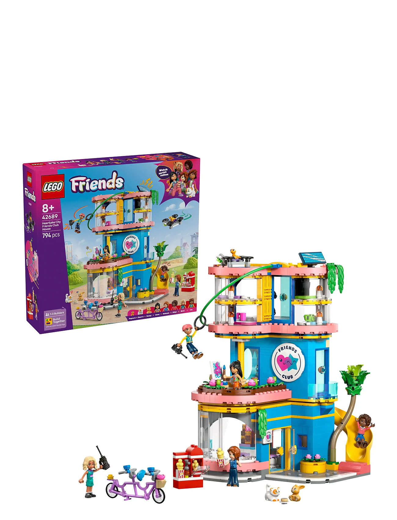 LEGO Heartlake City Venskabsklub-Hus 42689, One Size, Blue, Lego Legetøj > Lego friends, Børn