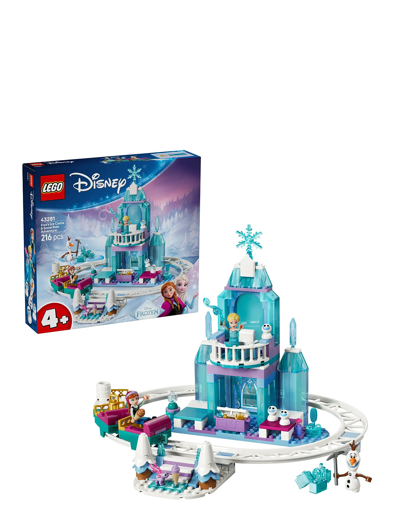 LEGO Elsas Isslot Og Snebane-Eventyr 43281, One Size, Blue, Lego Disney > Lego Disney Princess, Børn