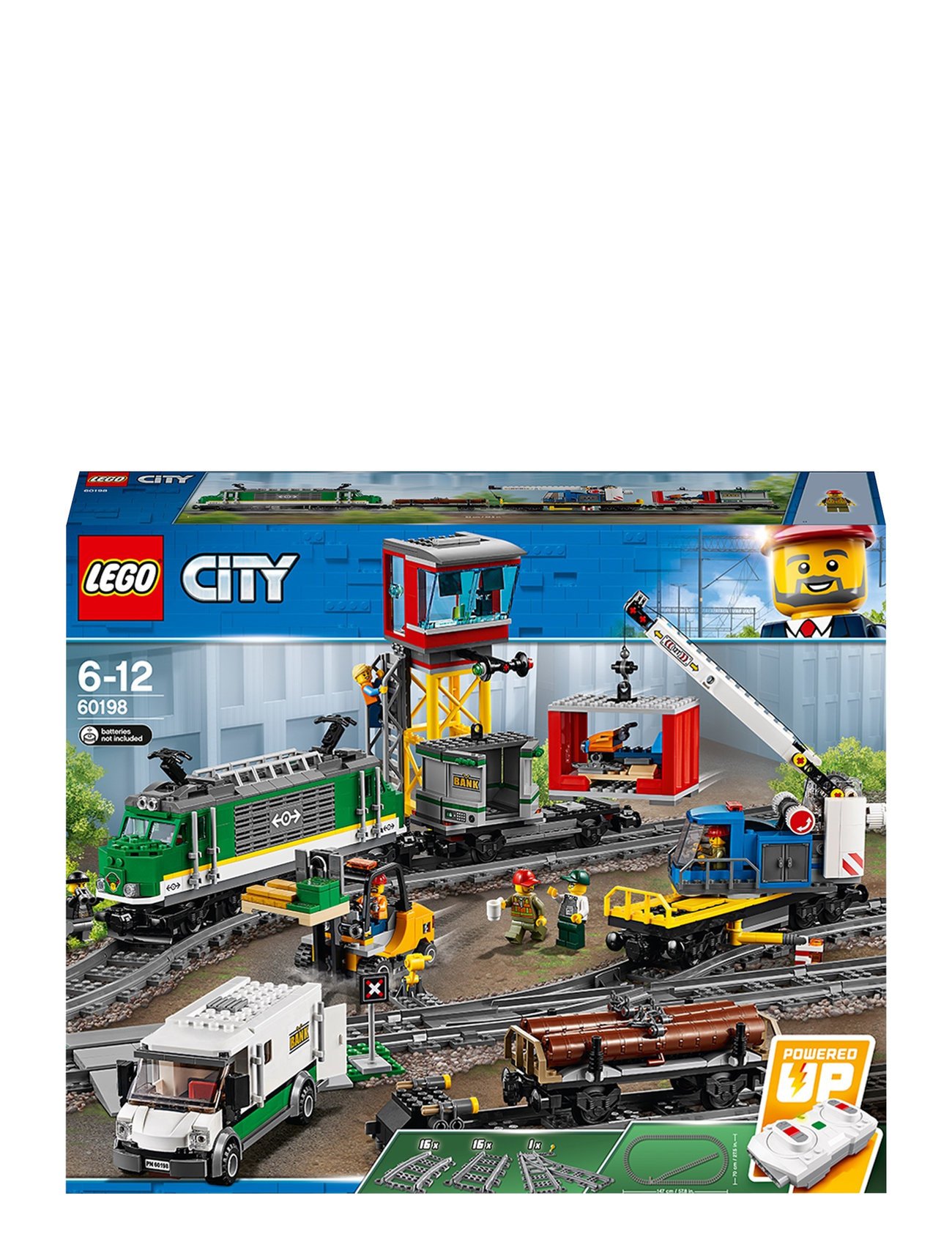 Cargo Train Rc Battery Powered Toy Track Set Toys Lego Toys Lego city Multi/patterned LEGO