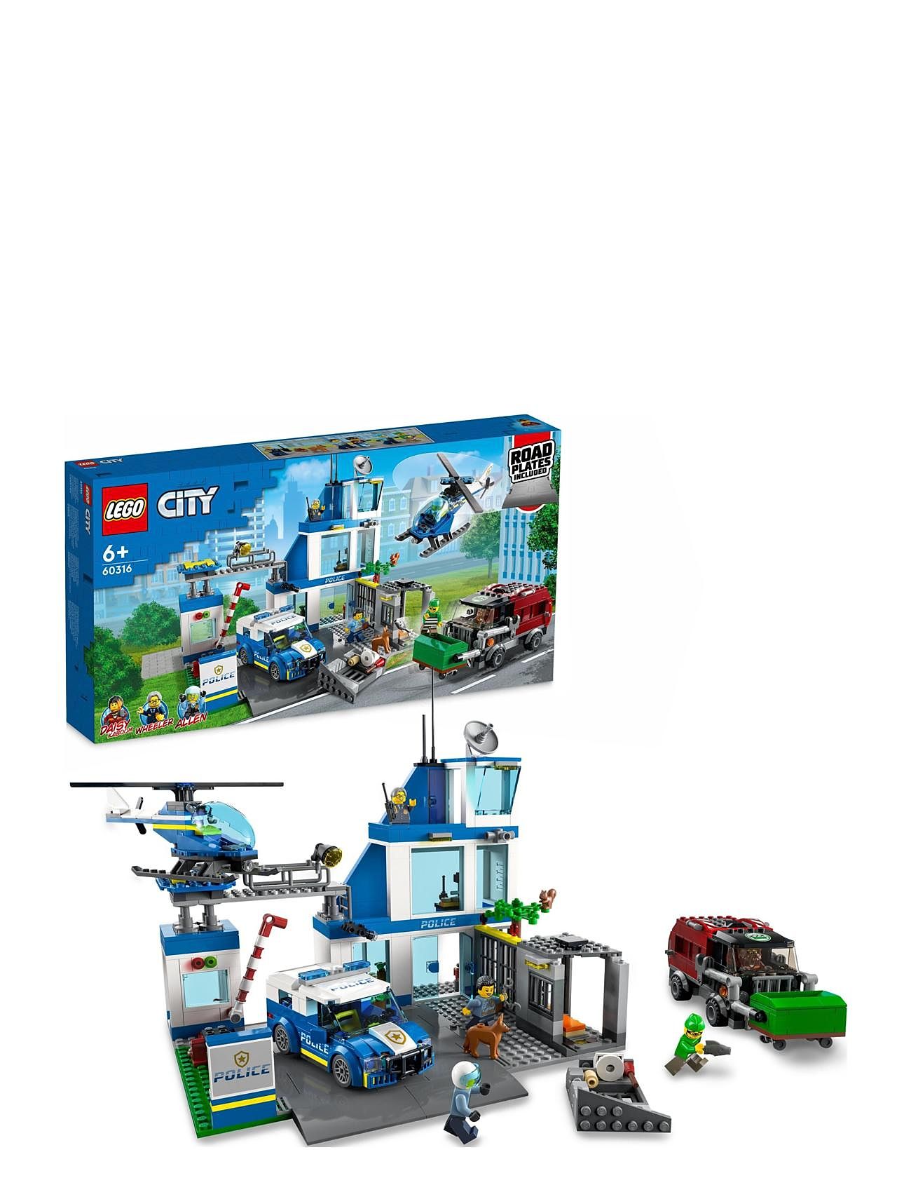 Police Station Truck Toy & Helicopter Set Toys Lego Toys Lego city Blue LEGO