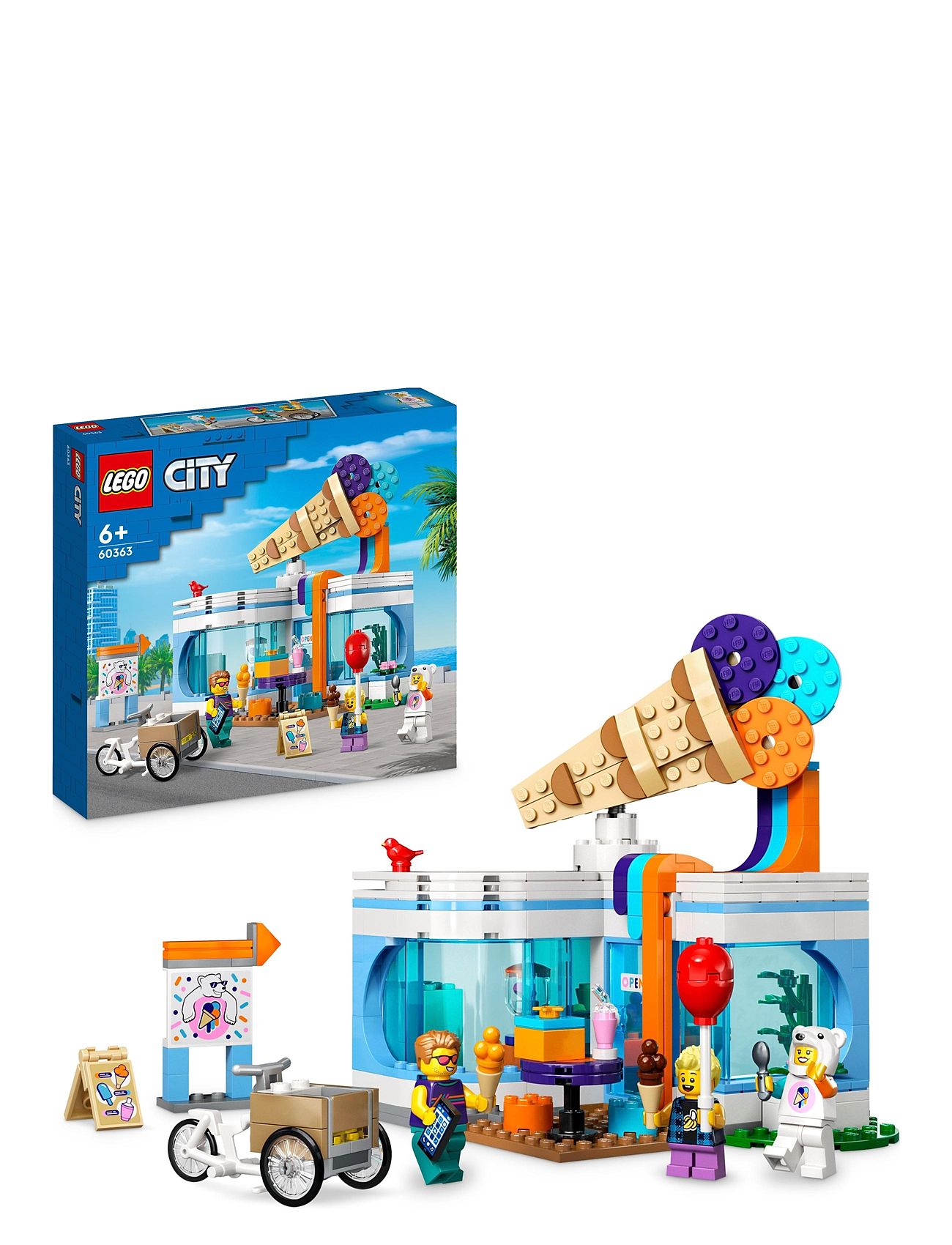Ice-Cream Shop Set With Toy Cart Bike Toys Lego Toys Lego city Multi/patterned LEGO