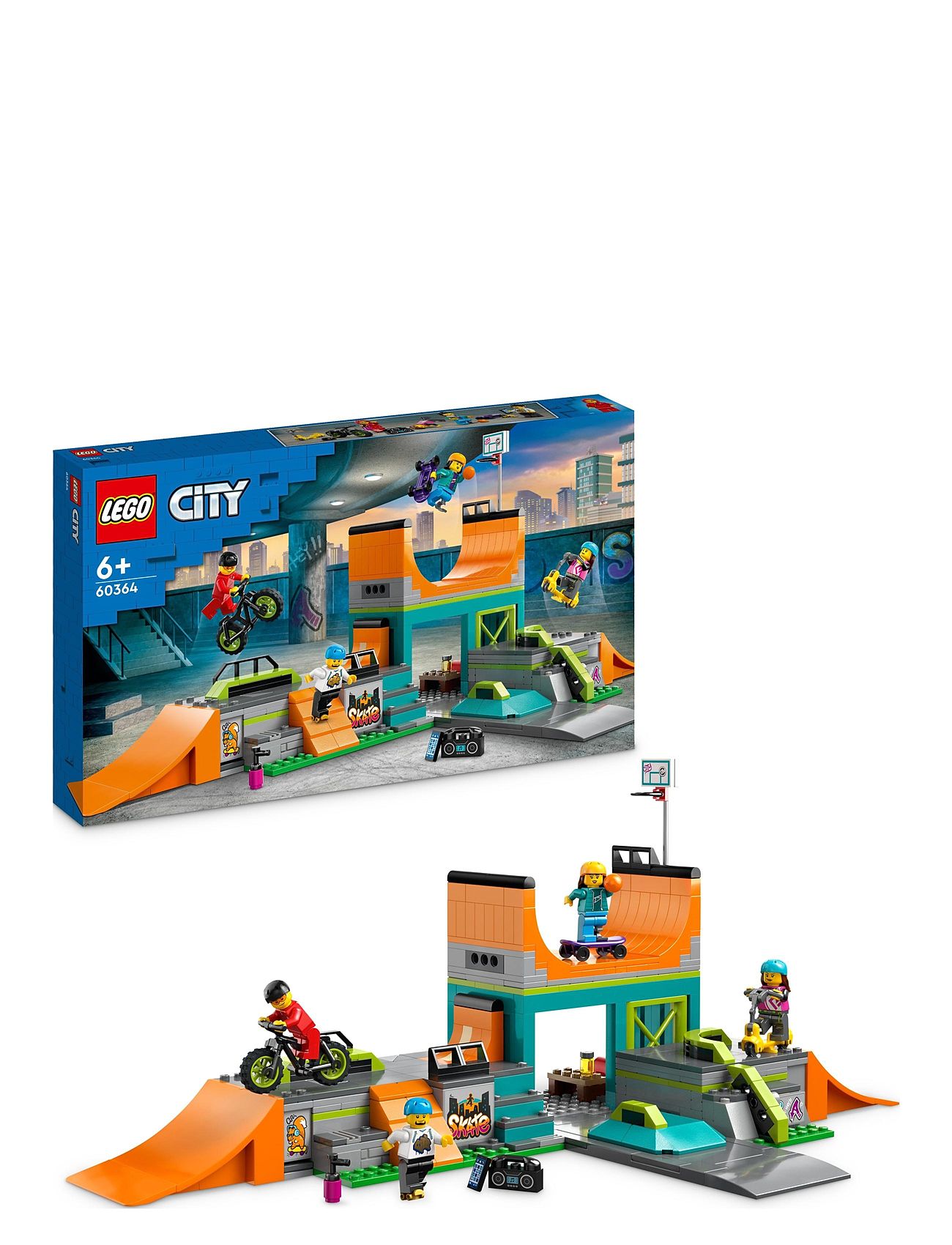 Street Skate Park Set, Skateboard Stunts Toy Toys Lego Toys Lego city Multi/patterned LEGO