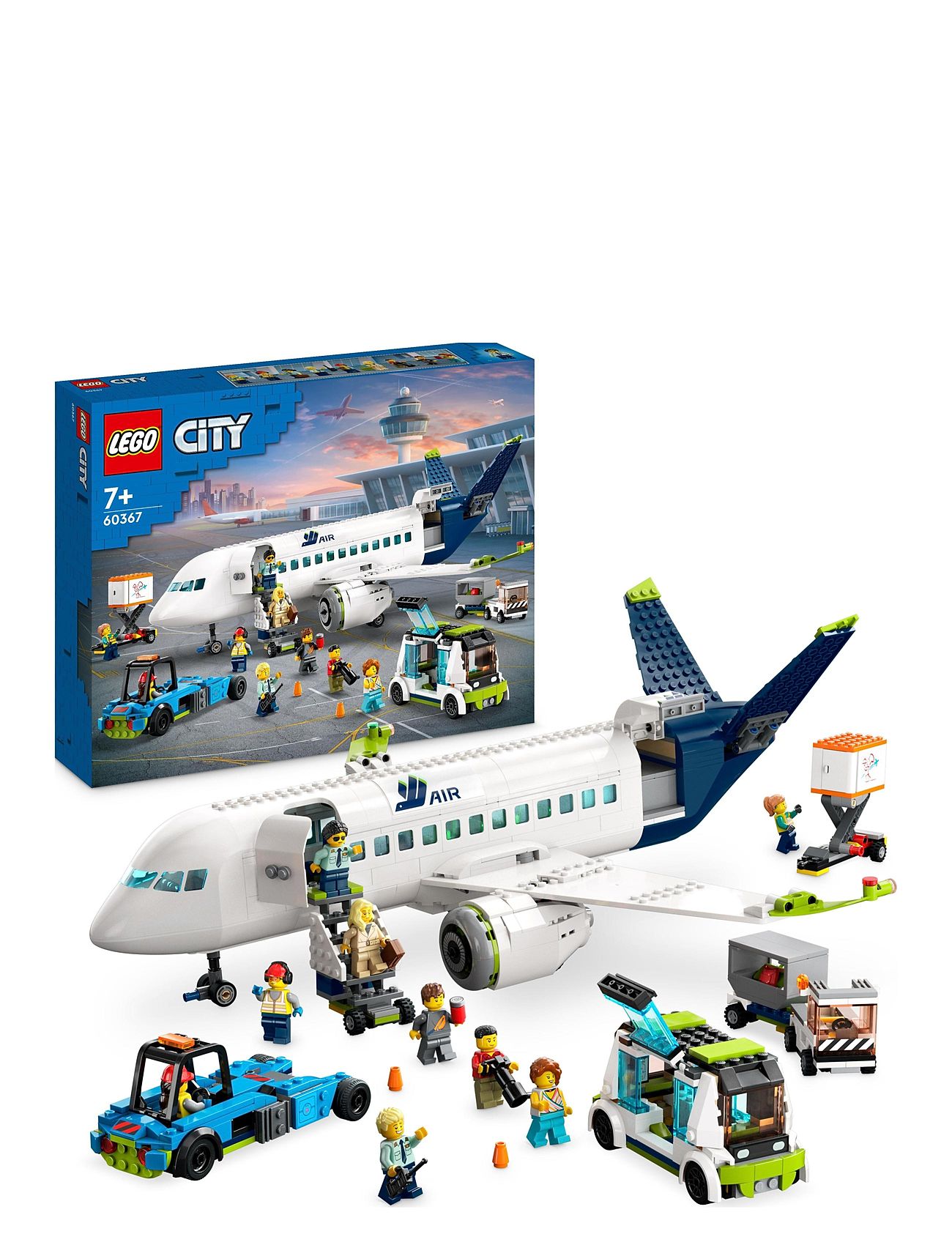 Passenger Aeroplane Toy & 4 Airport Vehicles Toys Lego Toys Lego city Multi/patterned LEGO