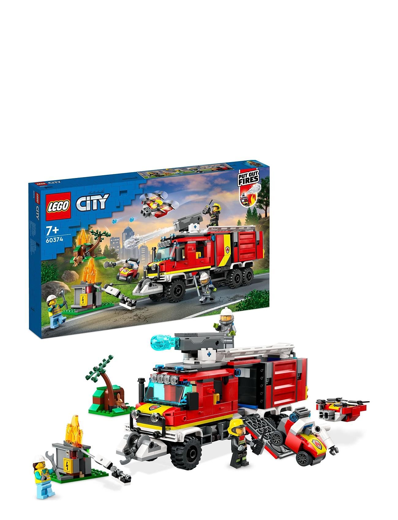 Fire Command Unit Set With Fire Engine Toy Toys Lego Toys Lego city Multi/patterned LEGO
