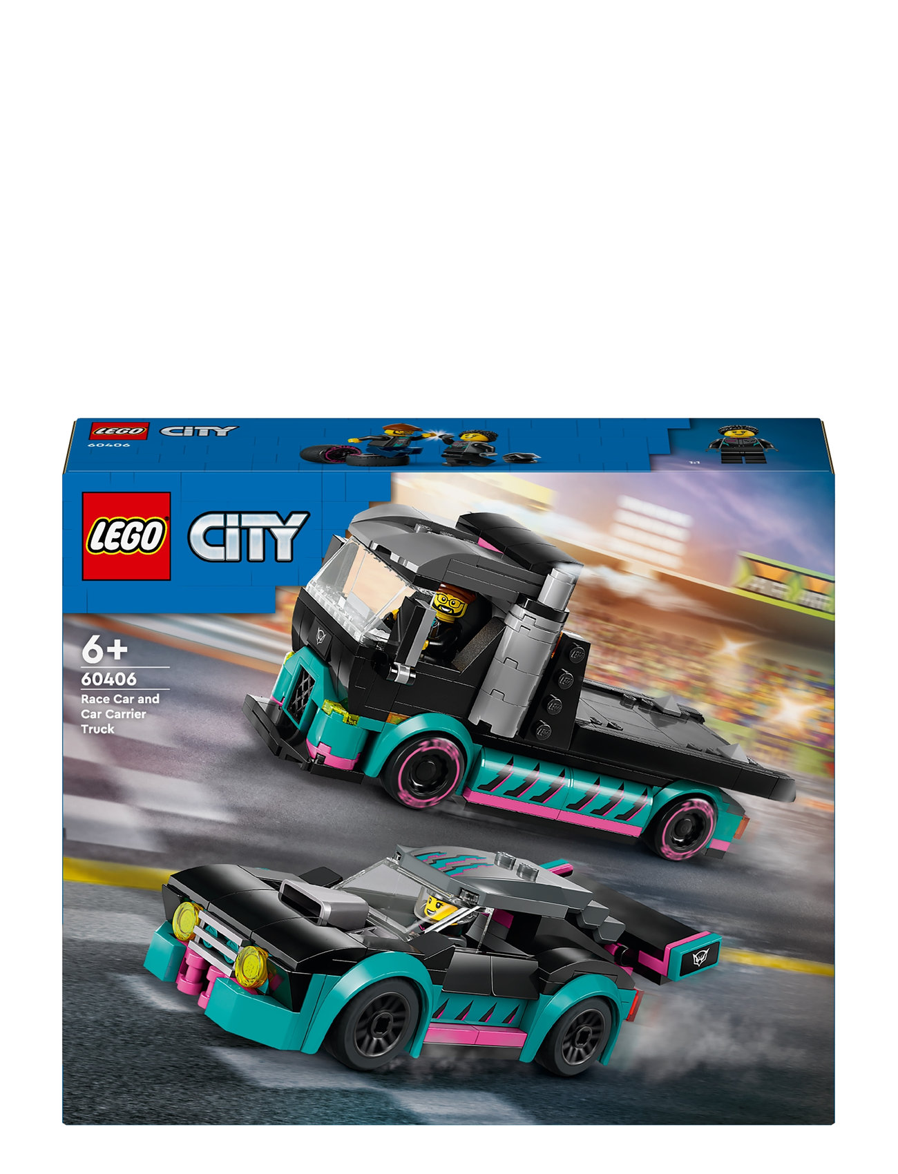 Racerbil Og Biltransporter Toys Lego Toys Lego city Multi/patterned LEGO