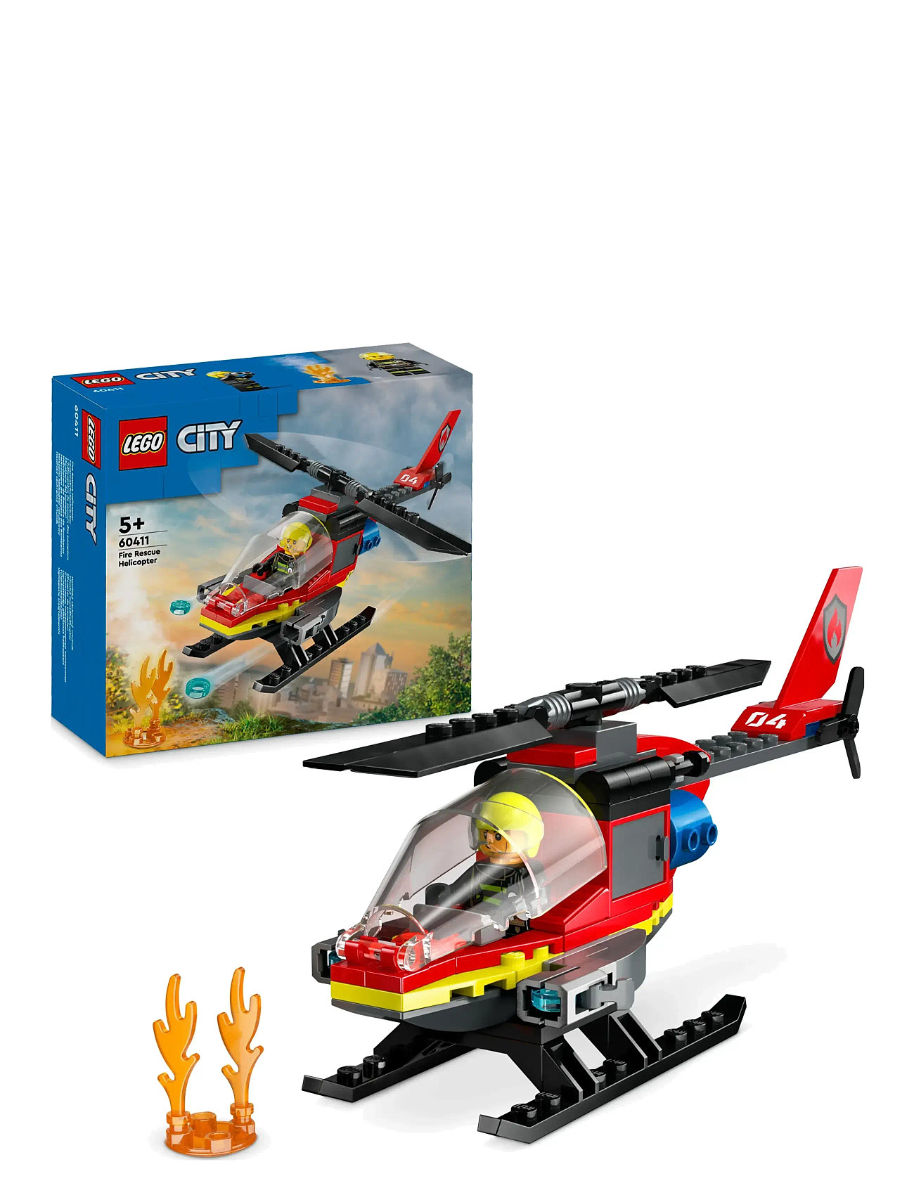 Brandslukningshelikopter 60411 Toys Lego Toys Lego city Multi/patterned LEGO