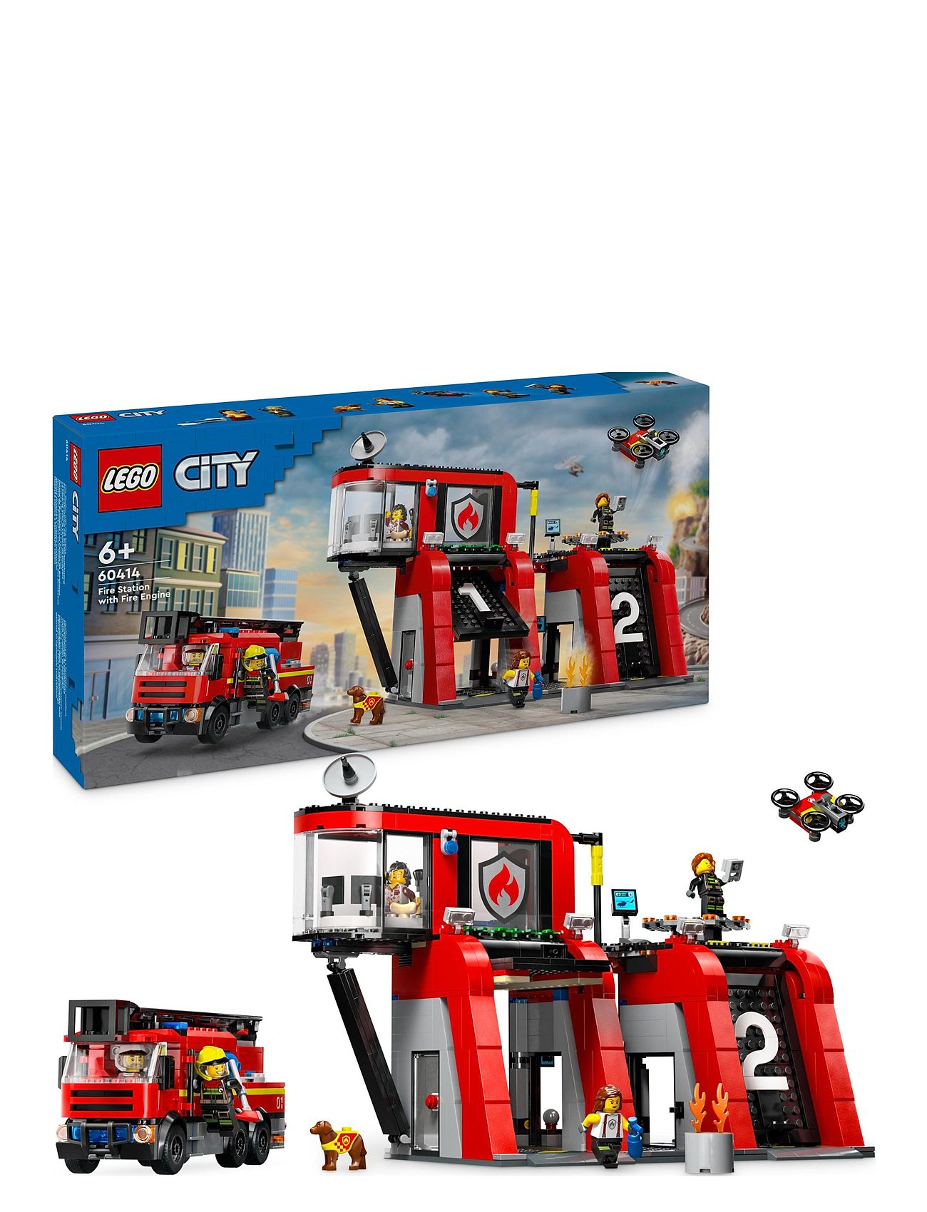 Brandstation Med Brandbil Toys Lego Toys Lego city Multi/patterned LEGO