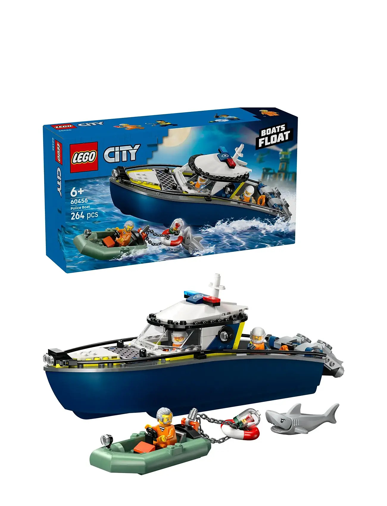 Politibåd På Forbryderjagt 60456 Toys Lego Toys Lego city Multi/patterned LEGO